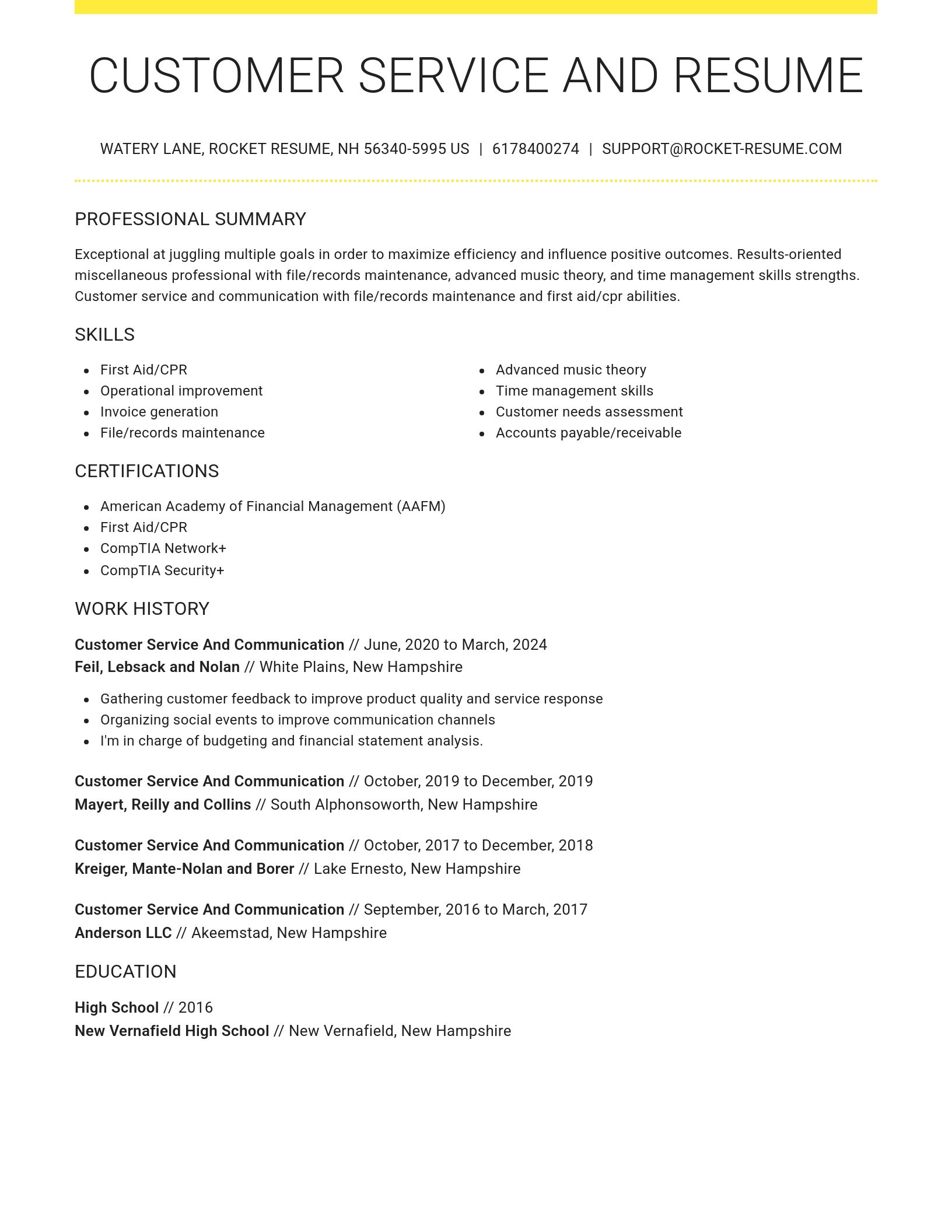 Grand resume template