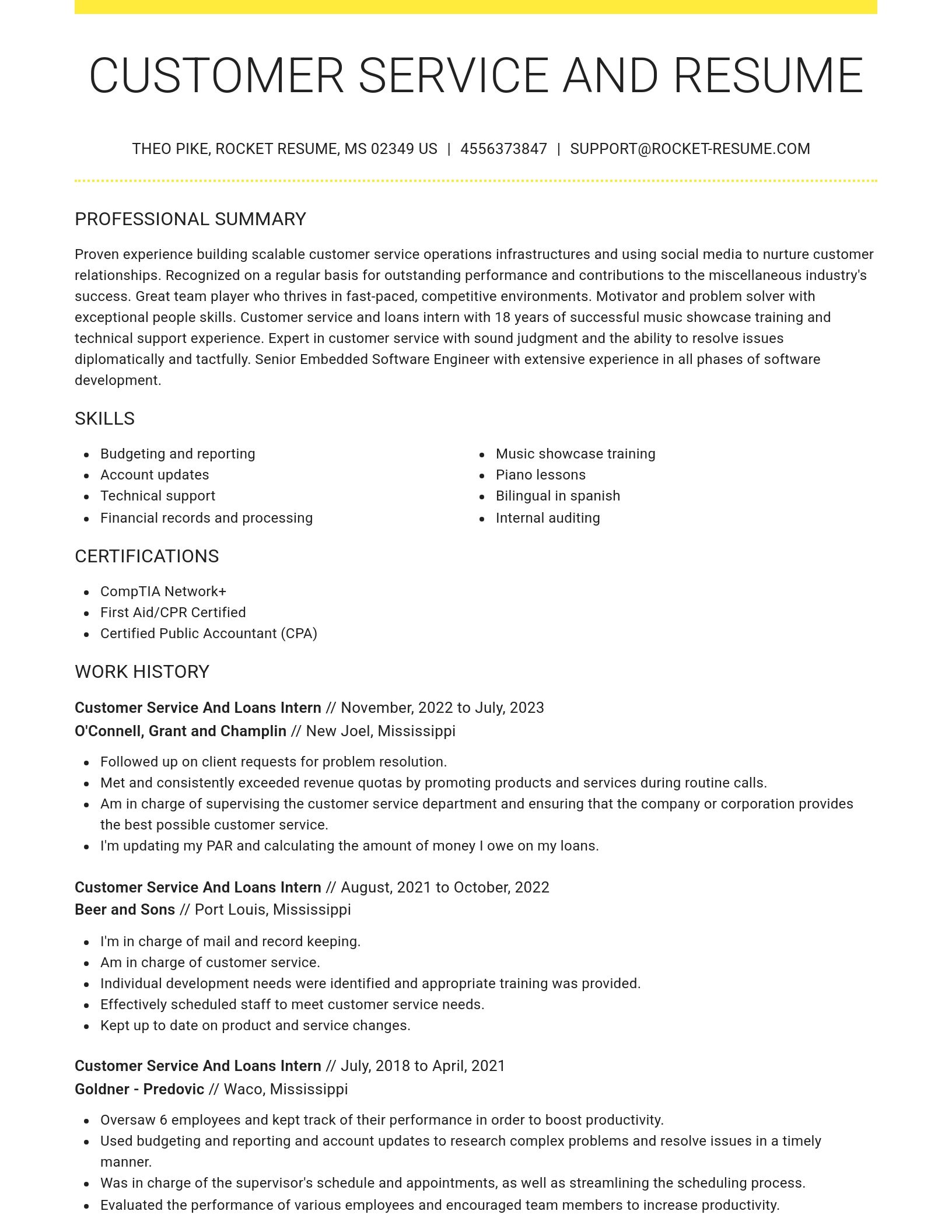 Grand resume template