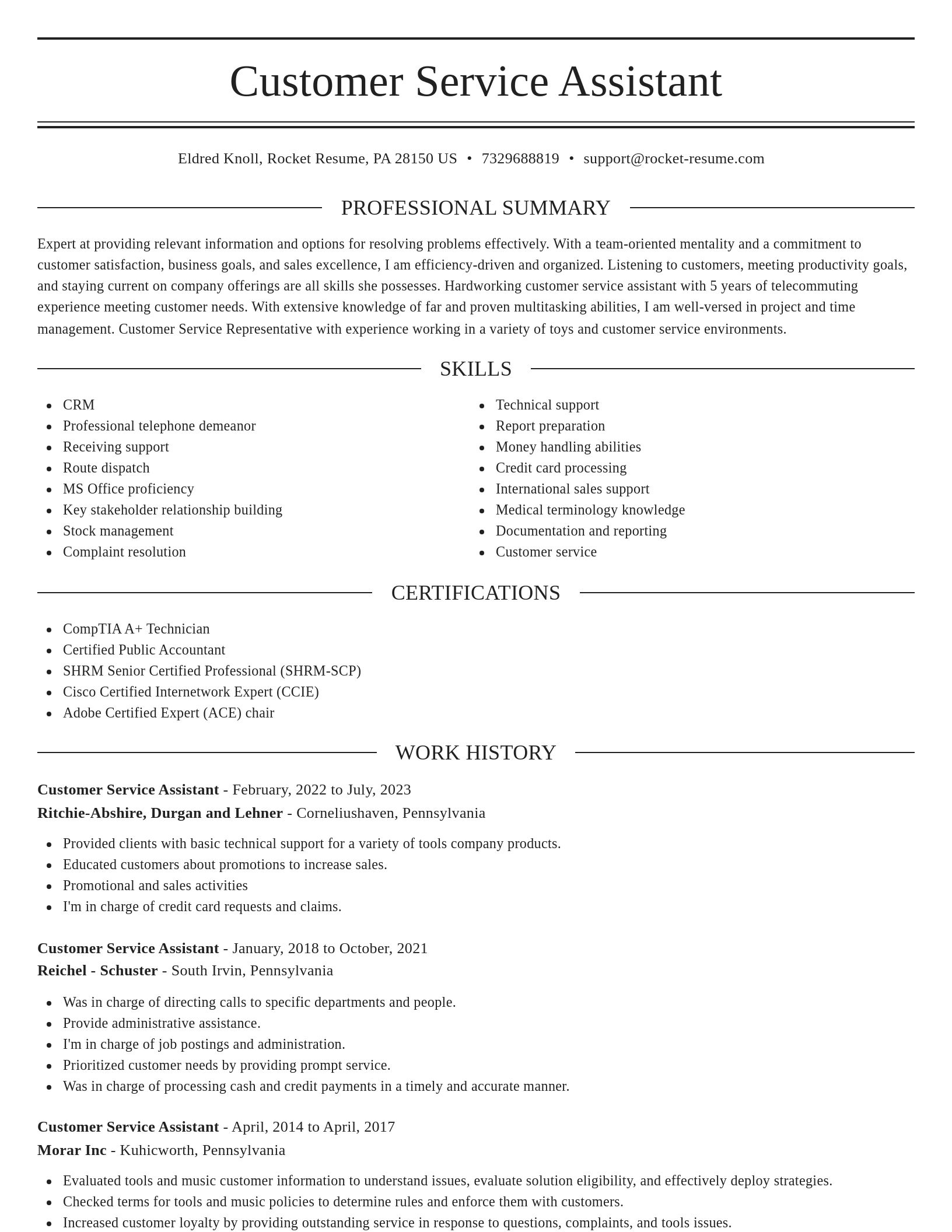 Elegant resume template