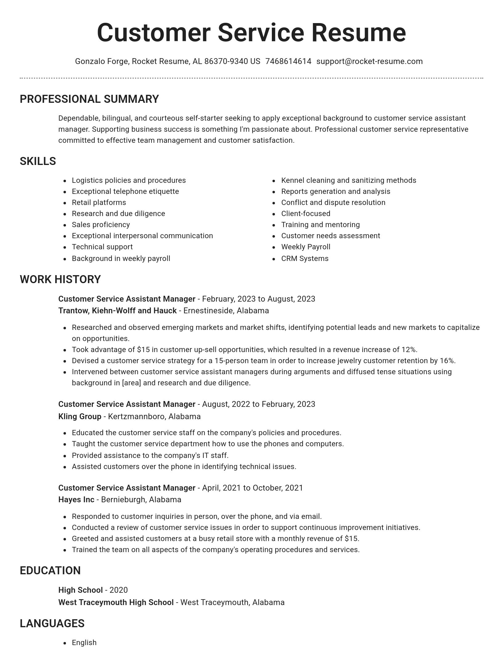 Brilliant resume template