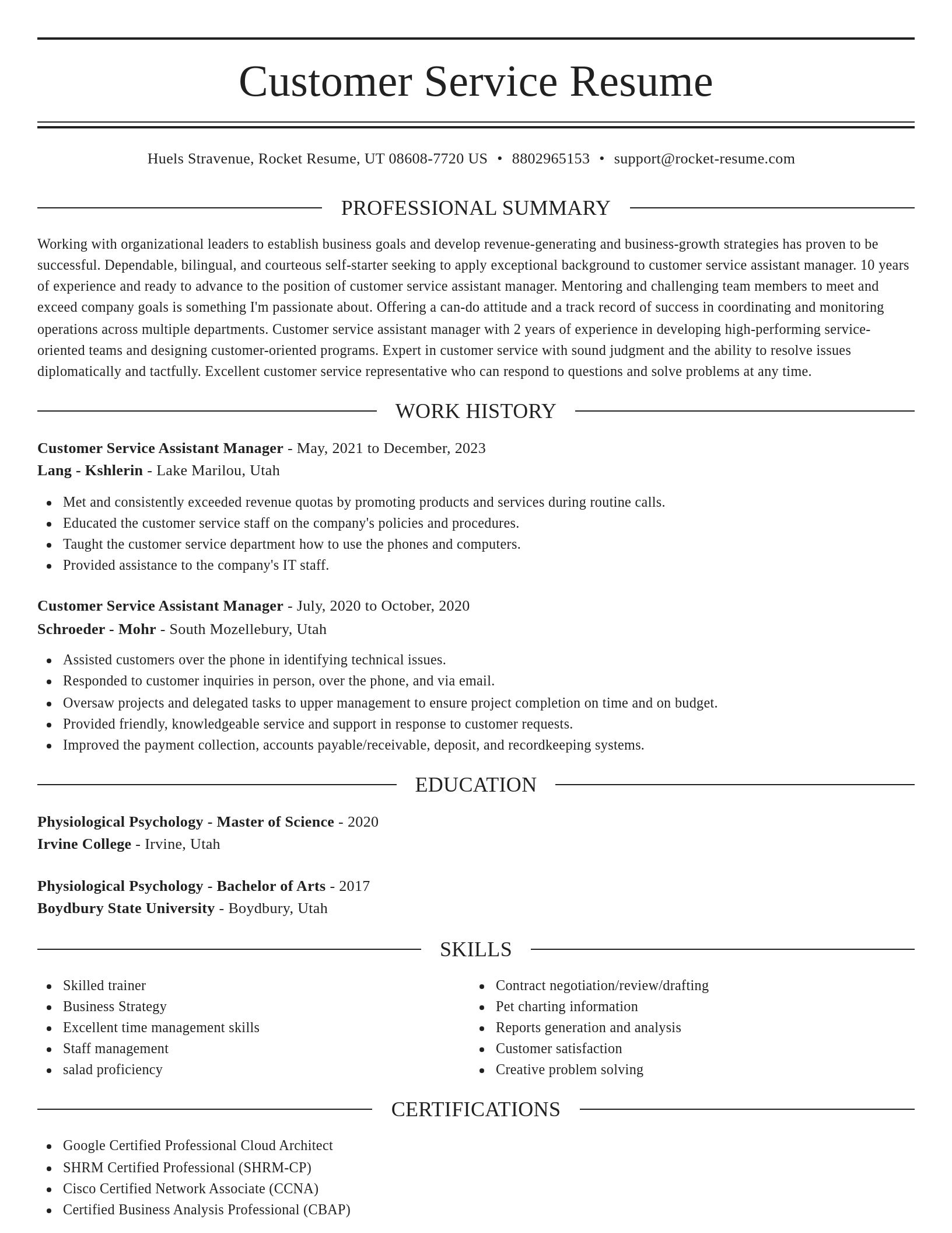 Elegant resume template