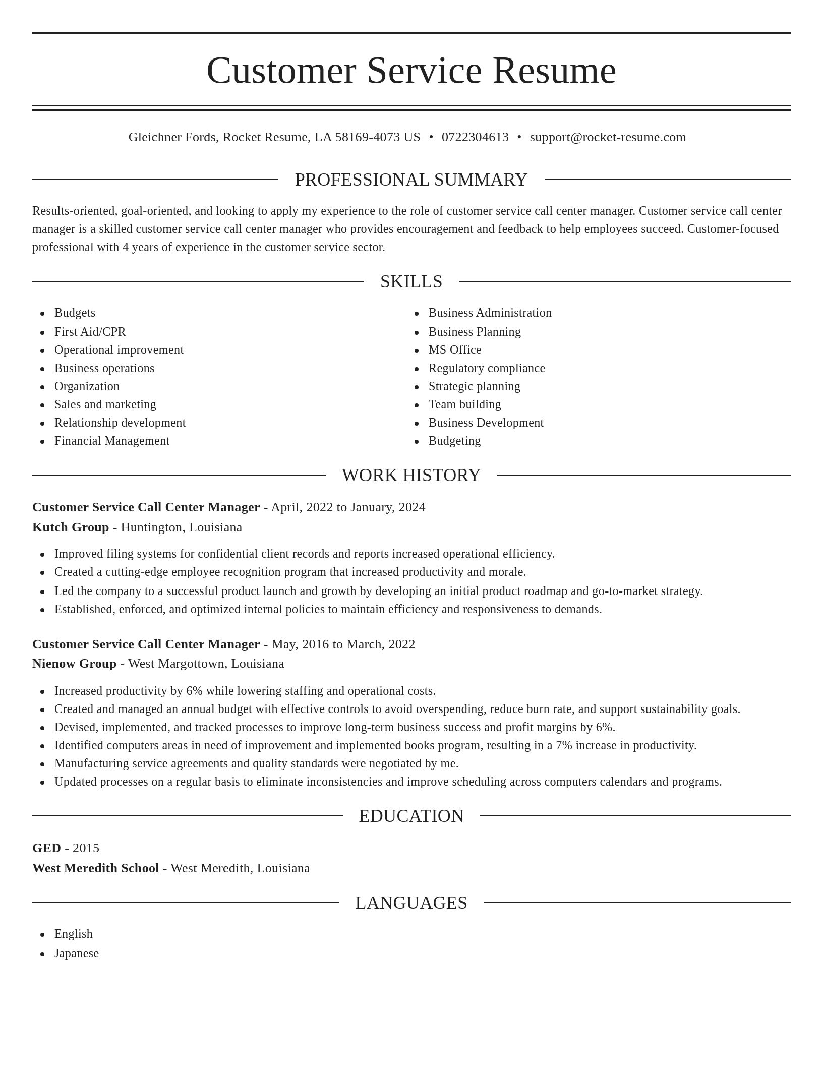 Elegant resume template