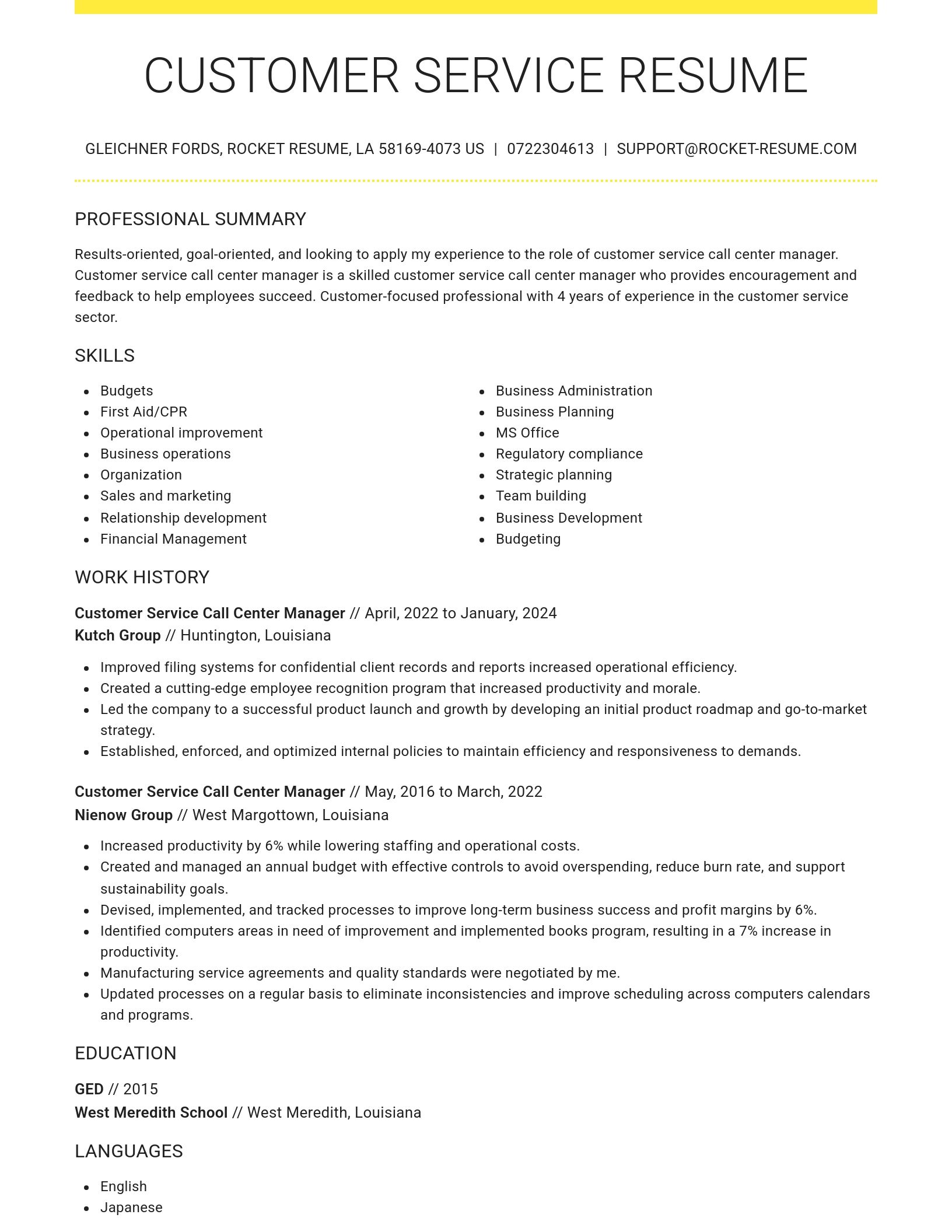 Grand resume template