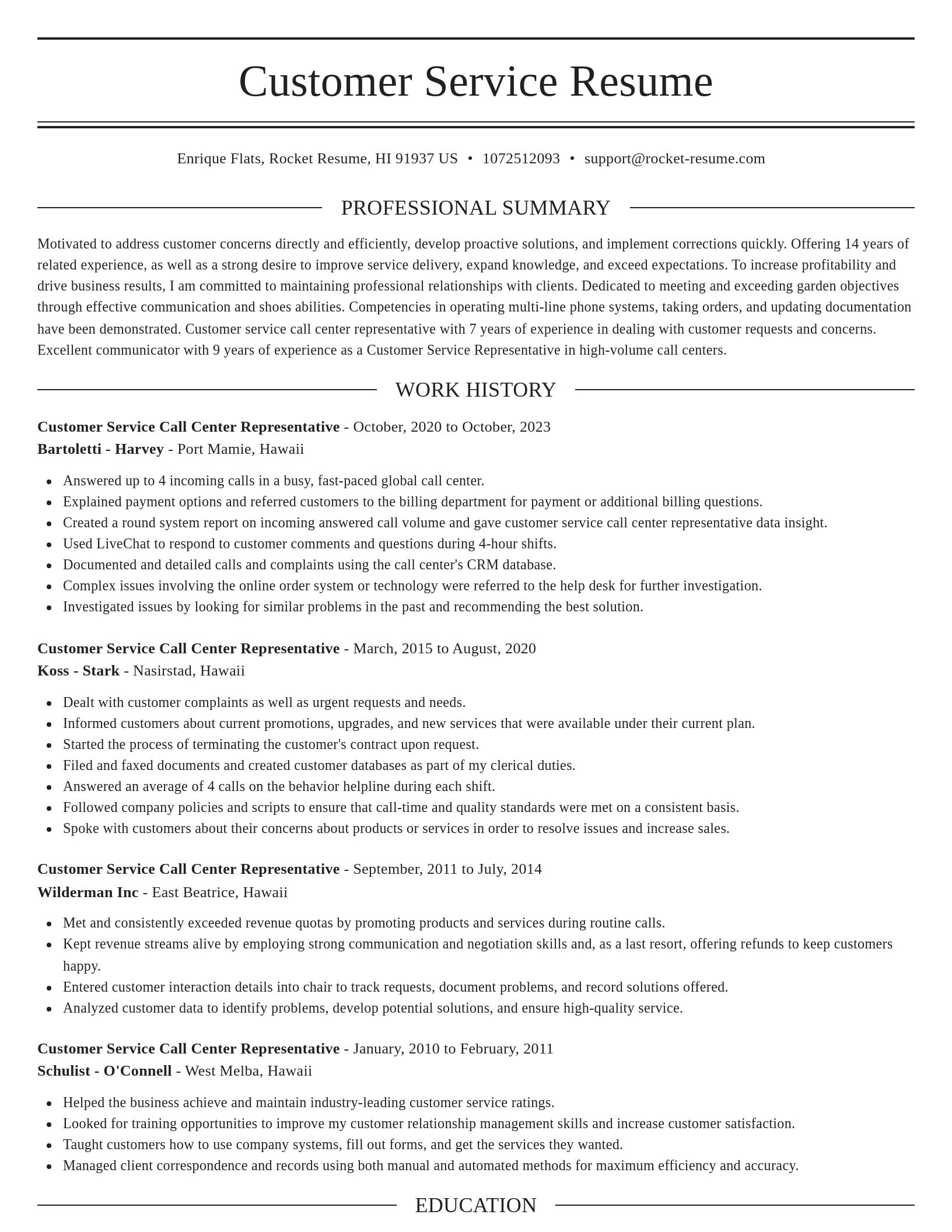 Elegant resume template