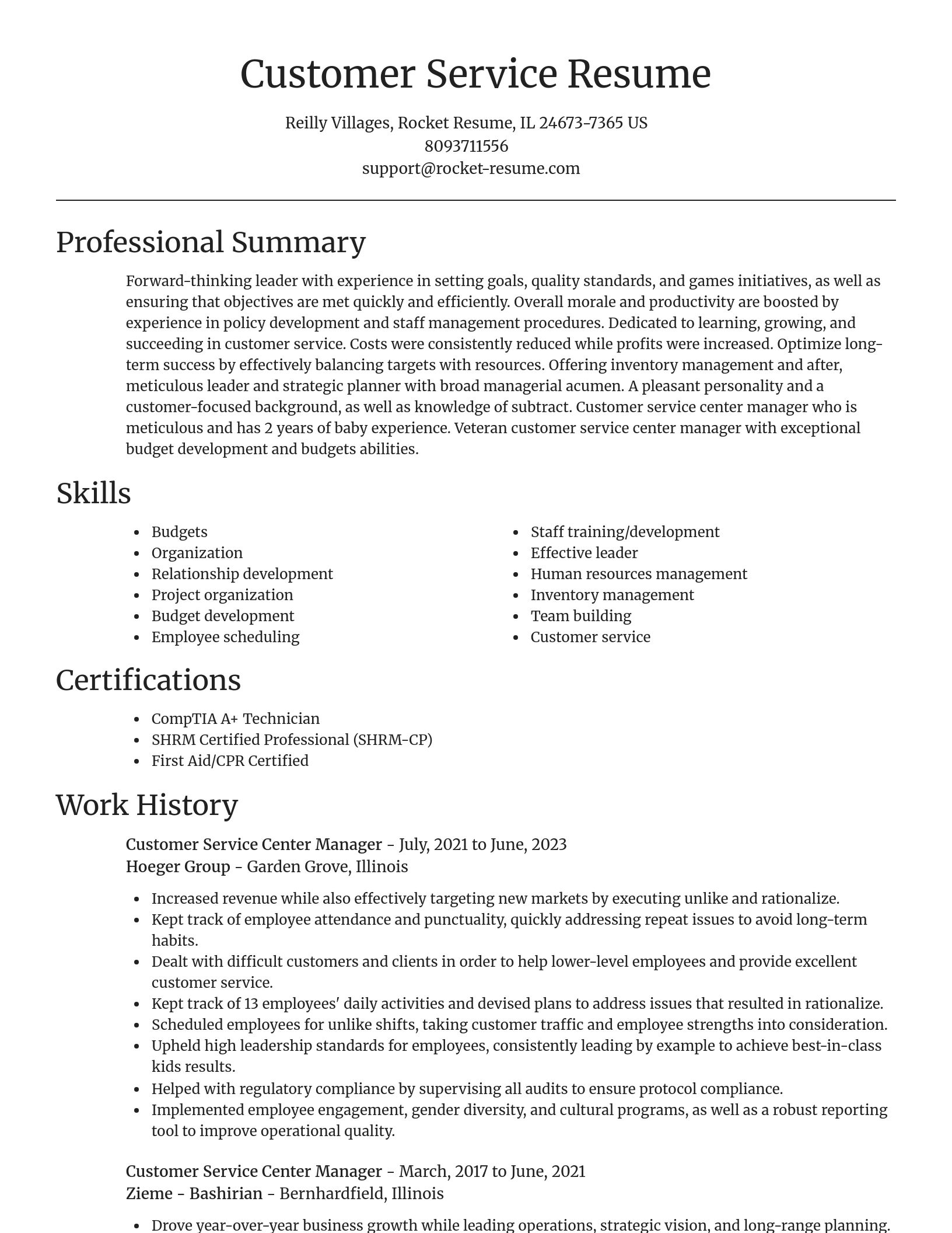 Focal Point resume template