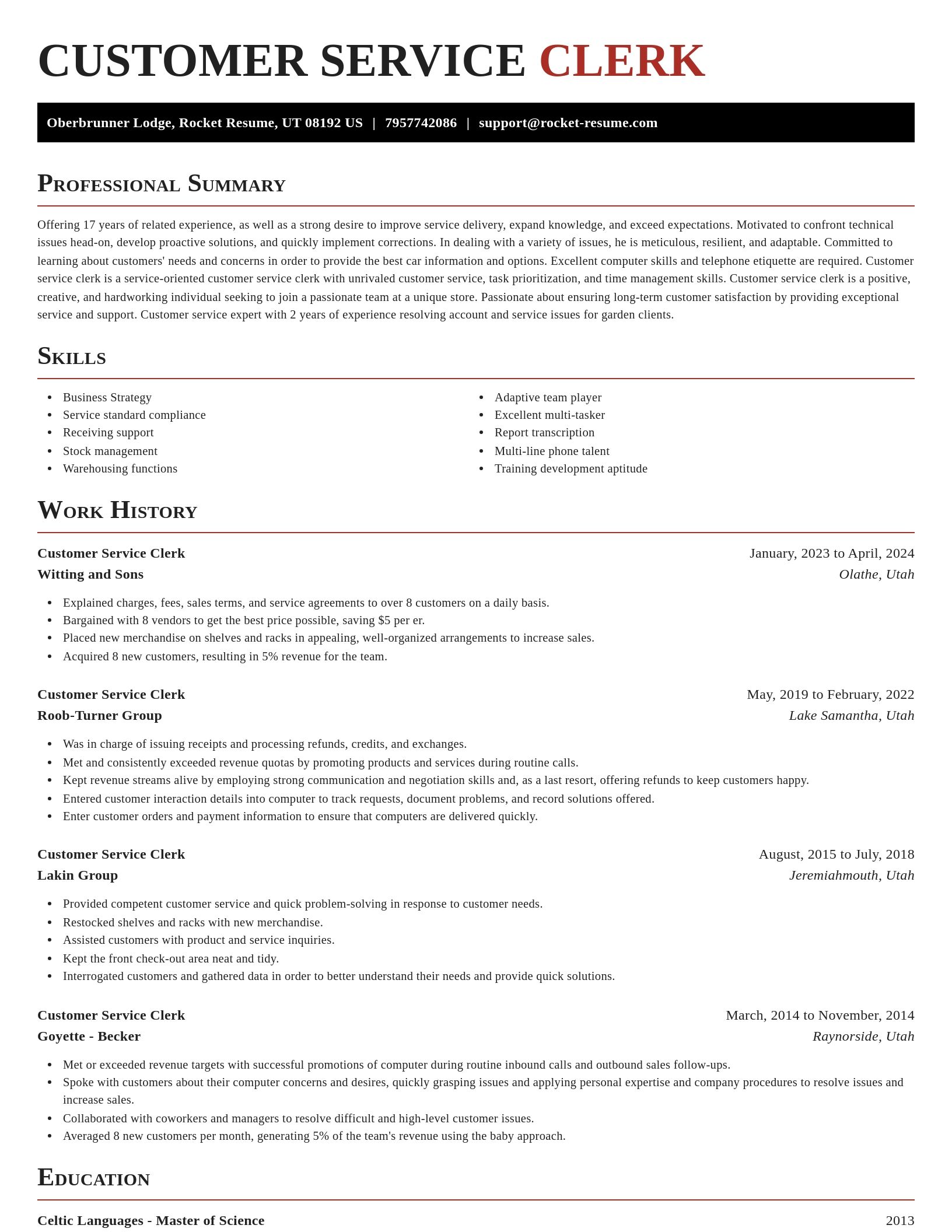 Exquisite resume template