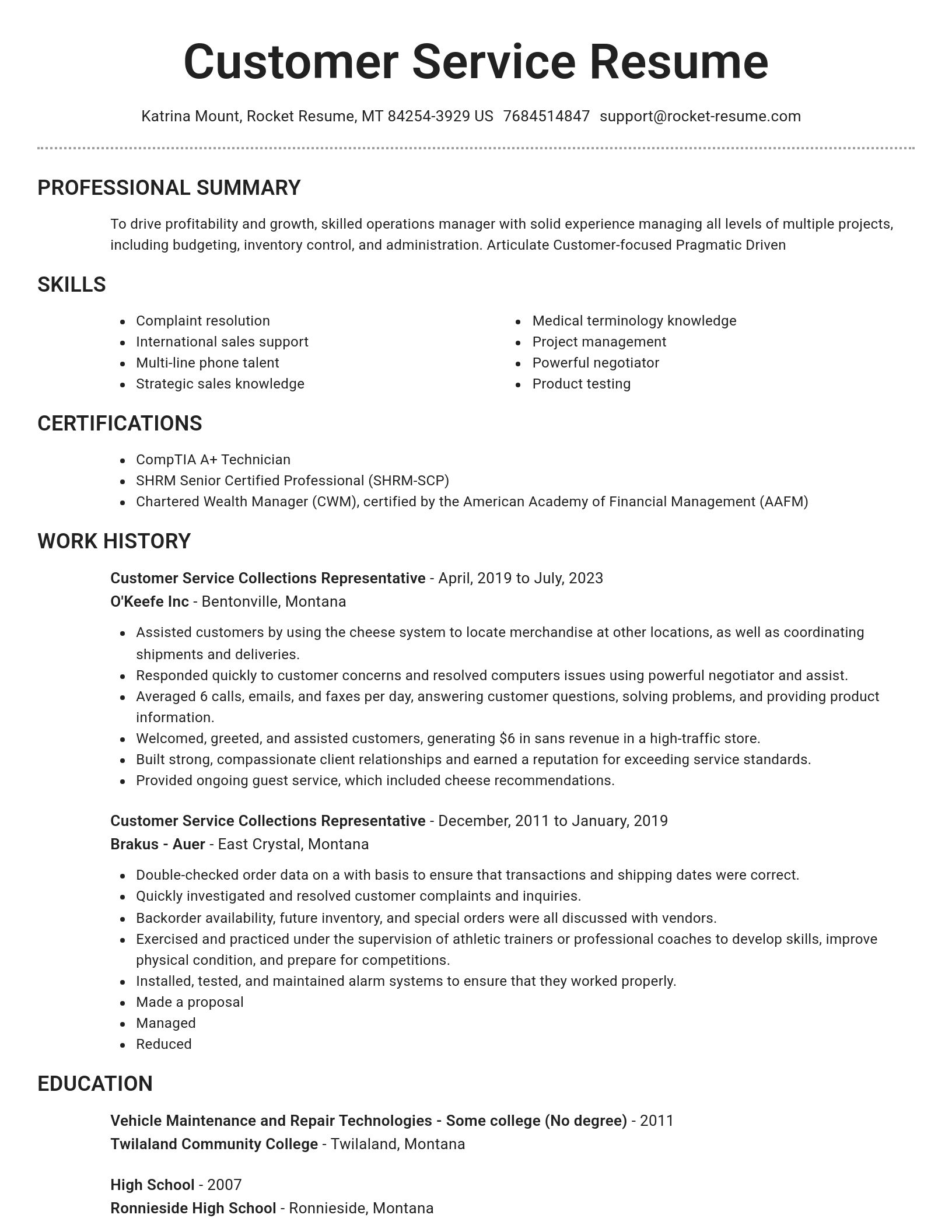 Brilliant resume template