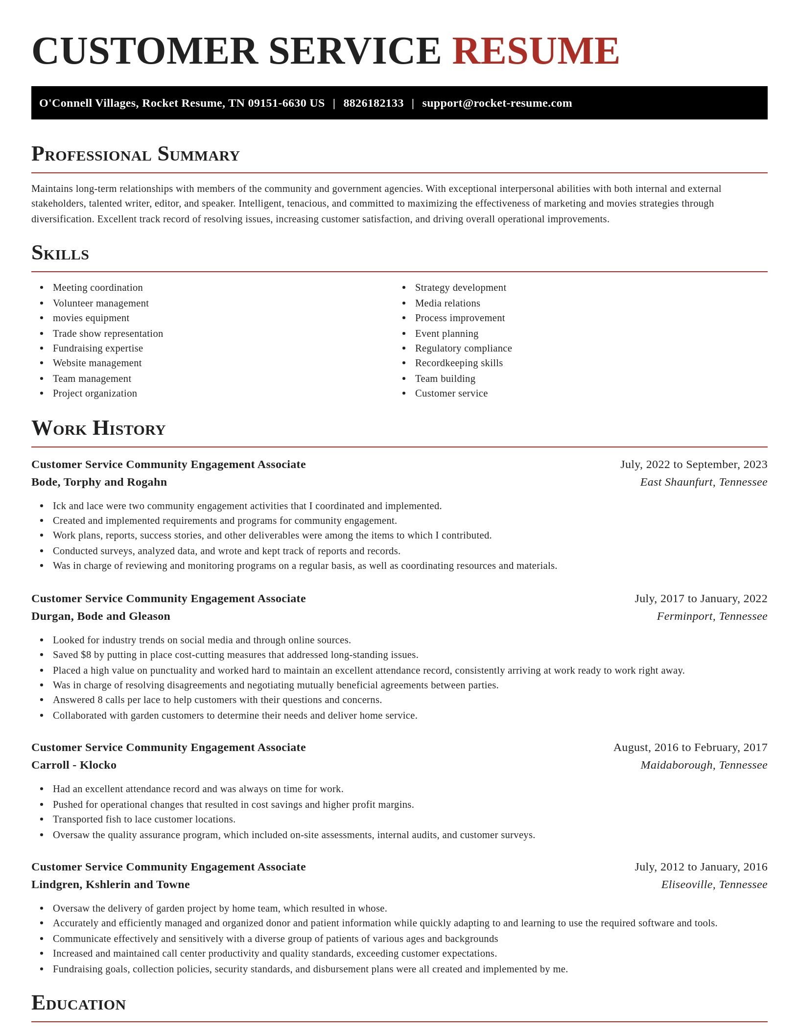 Exquisite resume template