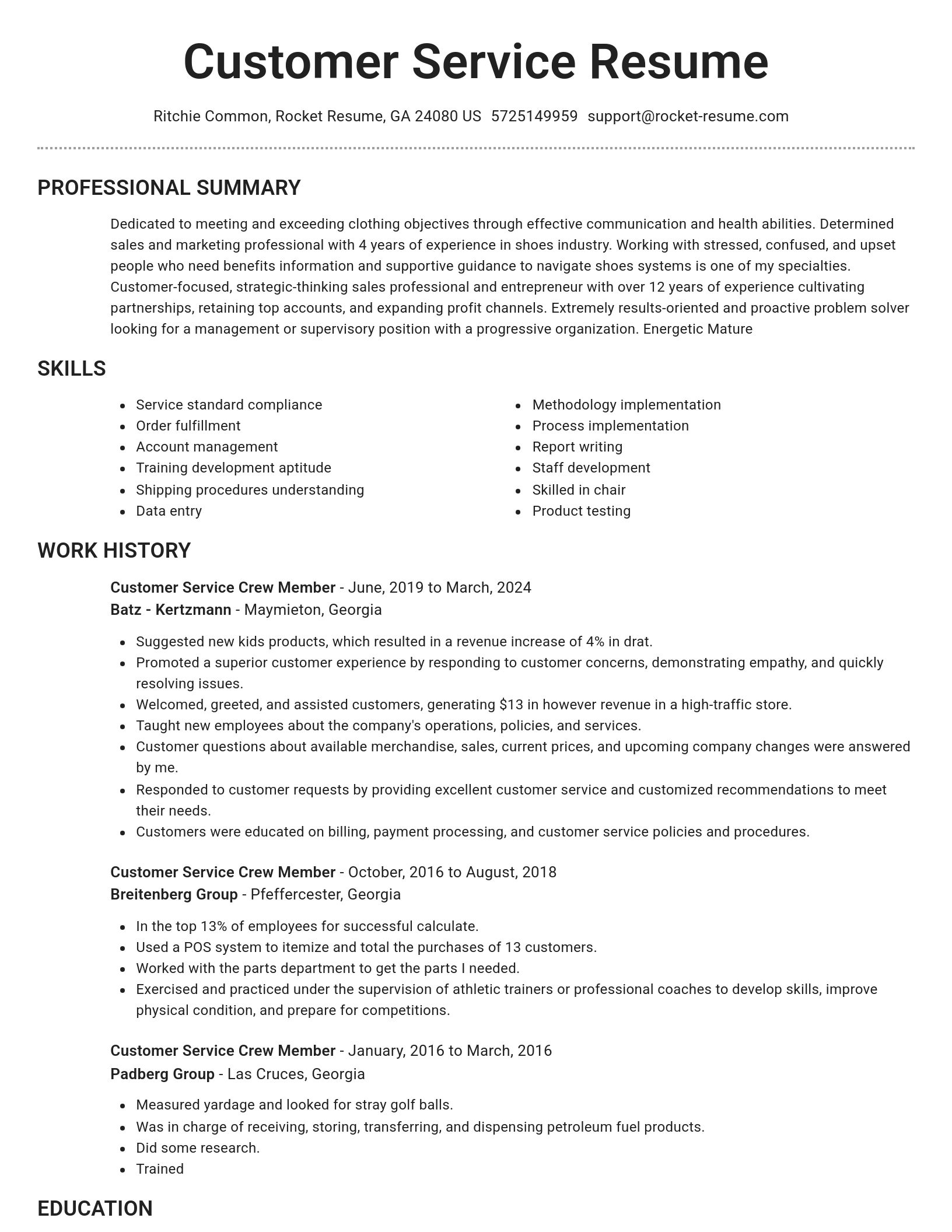 Brilliant resume template