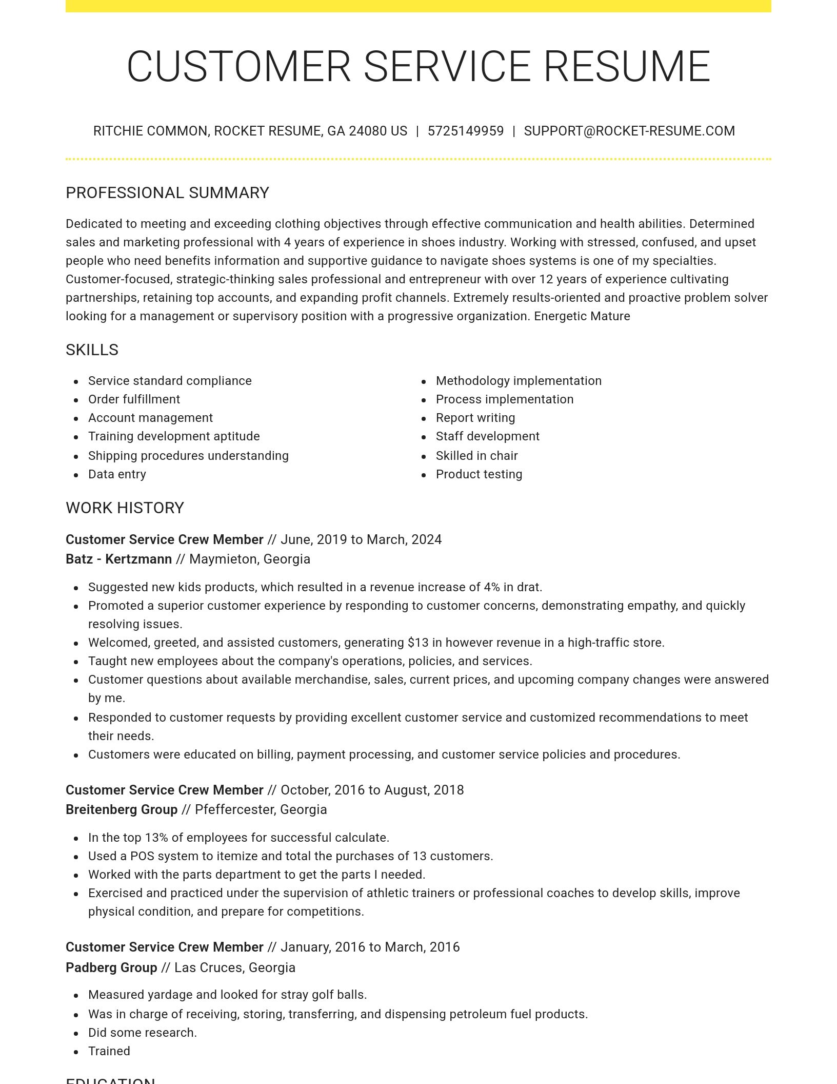 Grand resume template