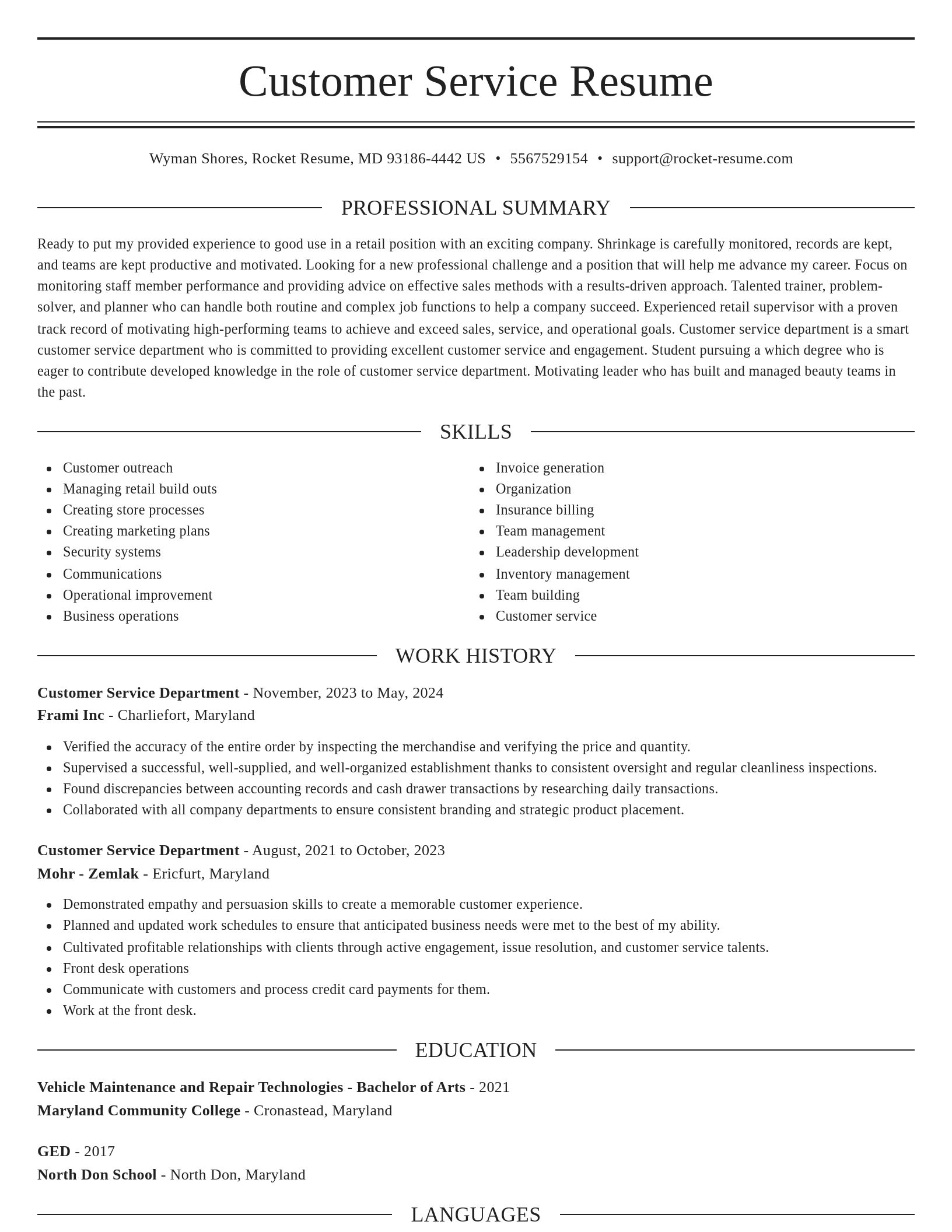 Elegant resume template