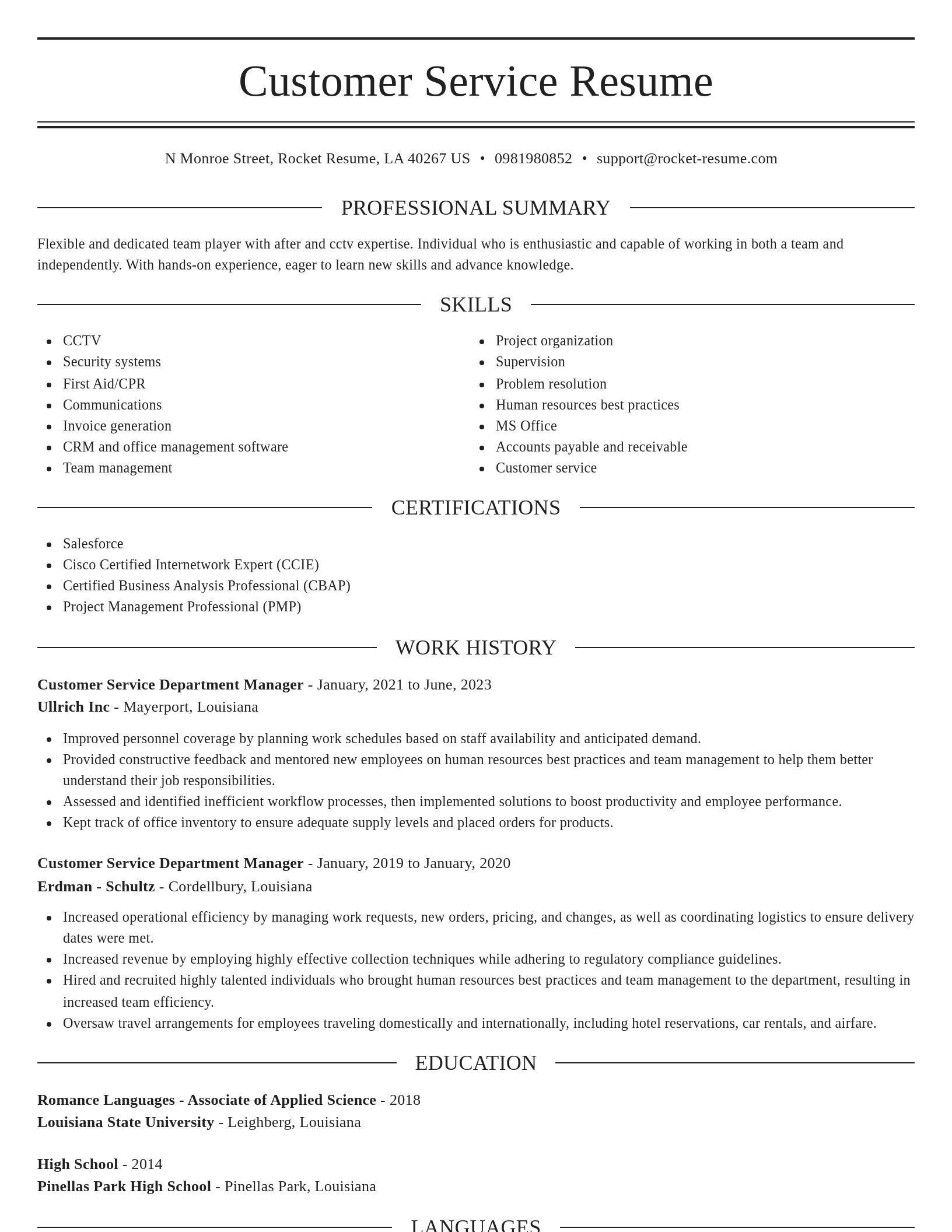 Elegant resume template