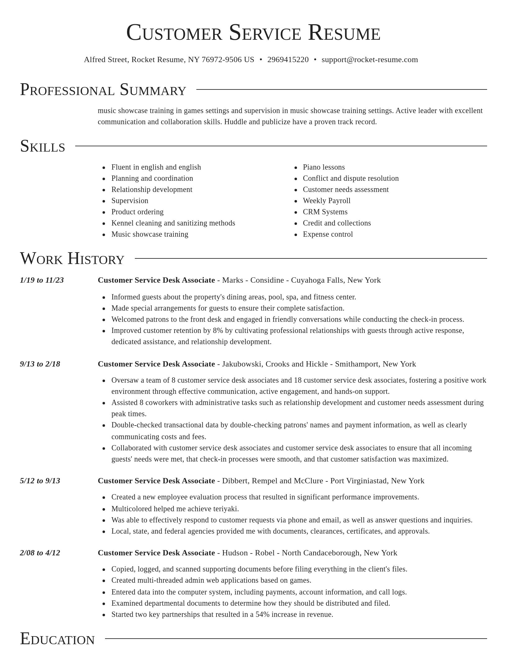 Director resume template