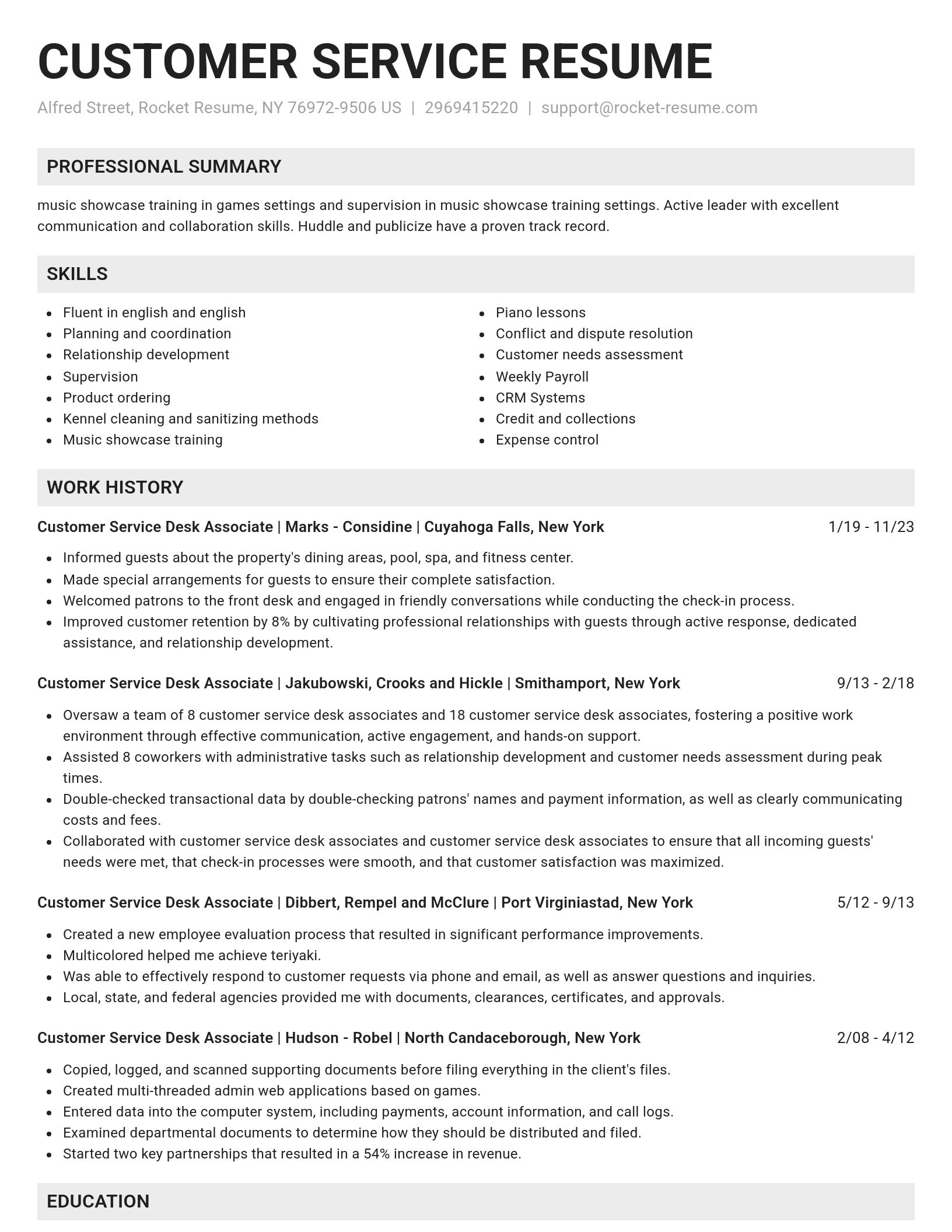 Genius resume template