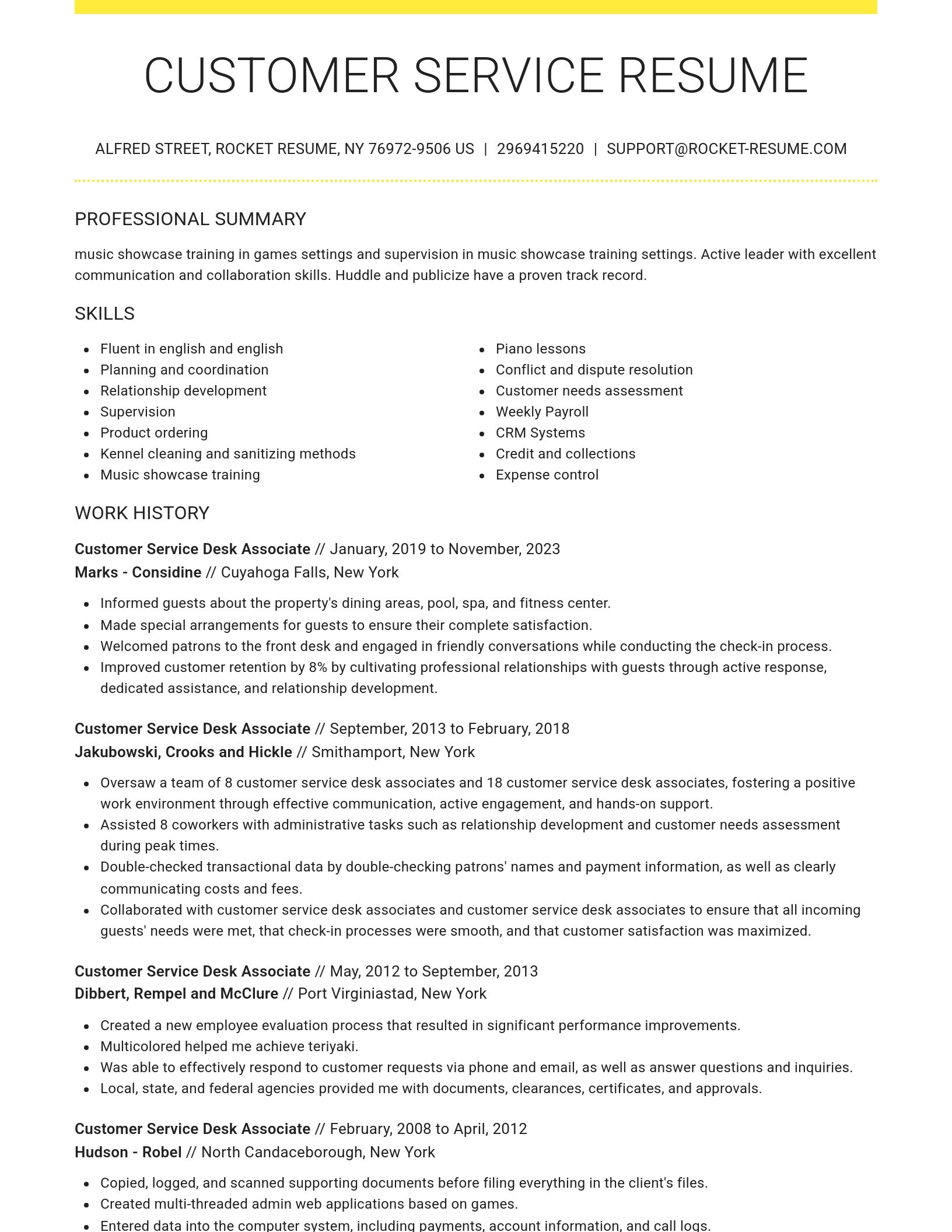 Grand resume template