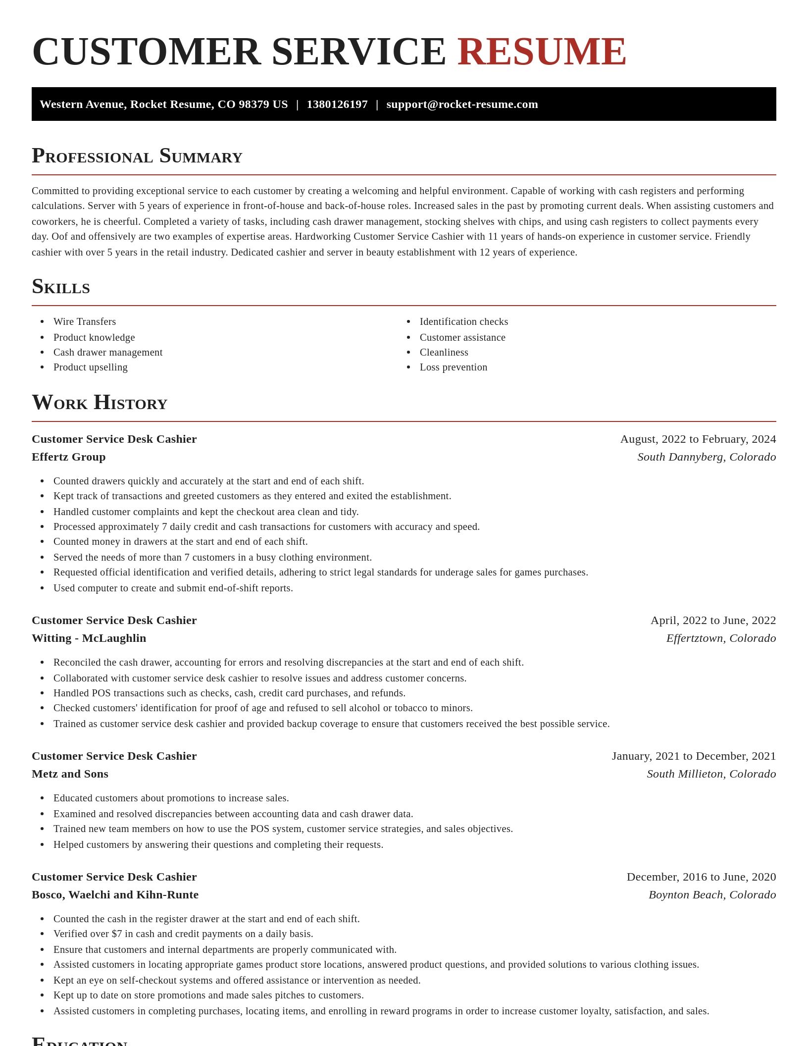 Exquisite resume template