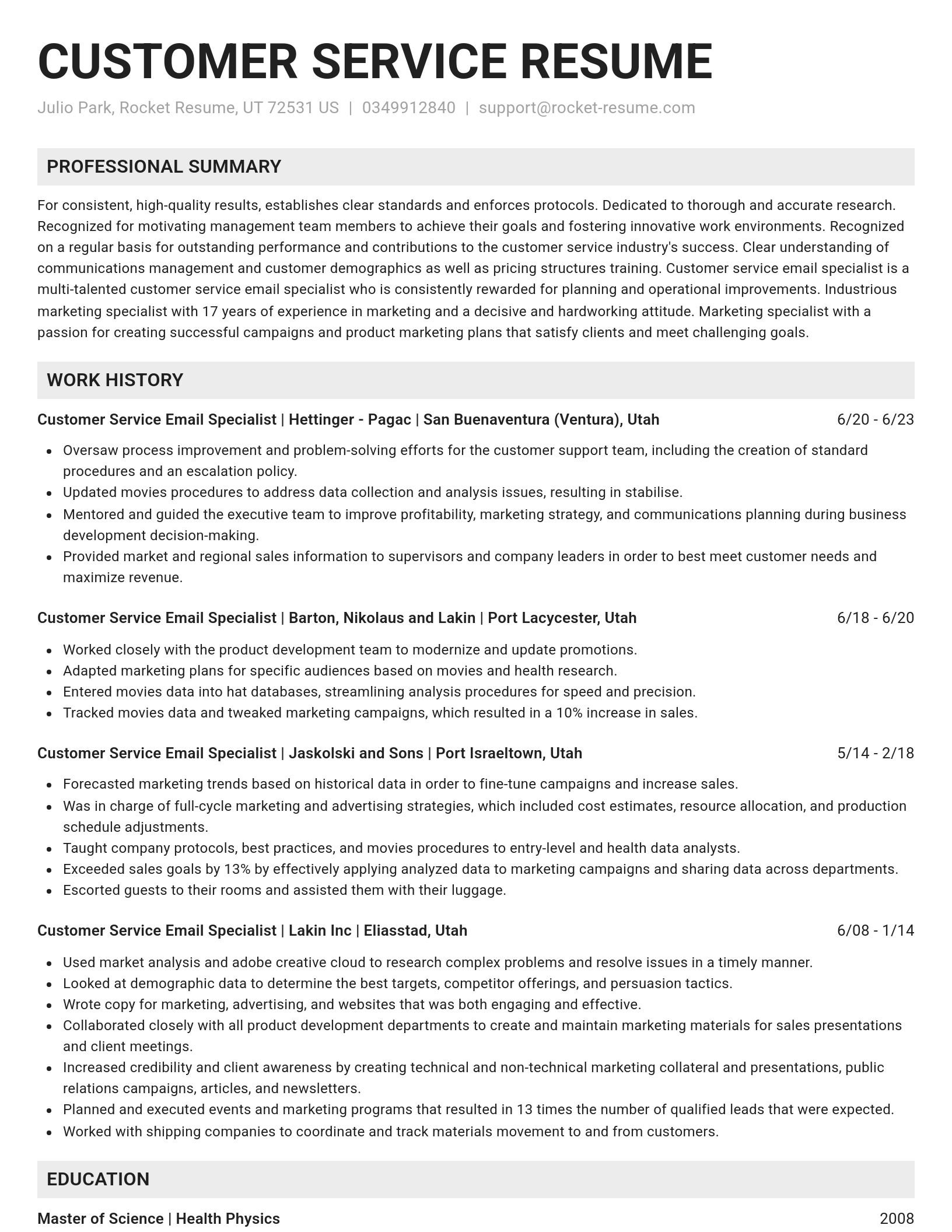 Genius resume template