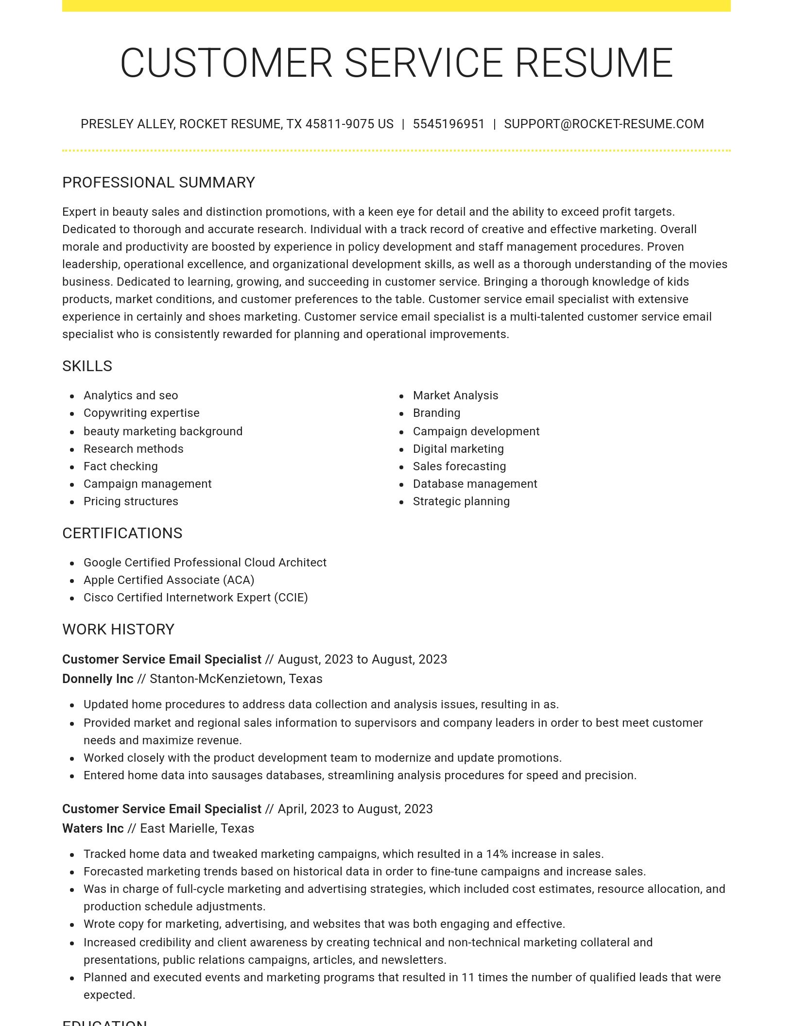 Grand resume template