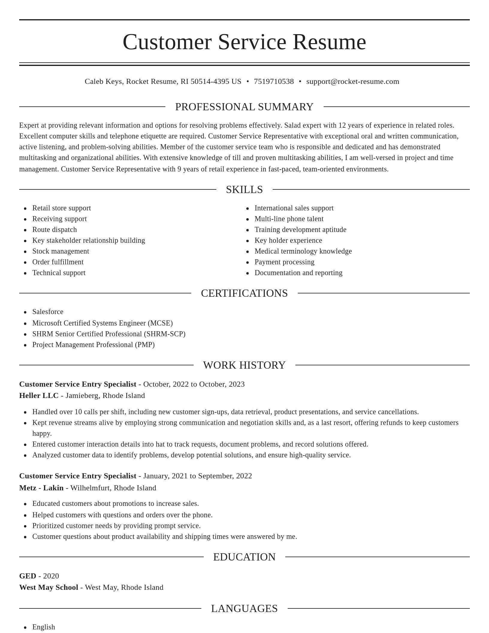Elegant resume template
