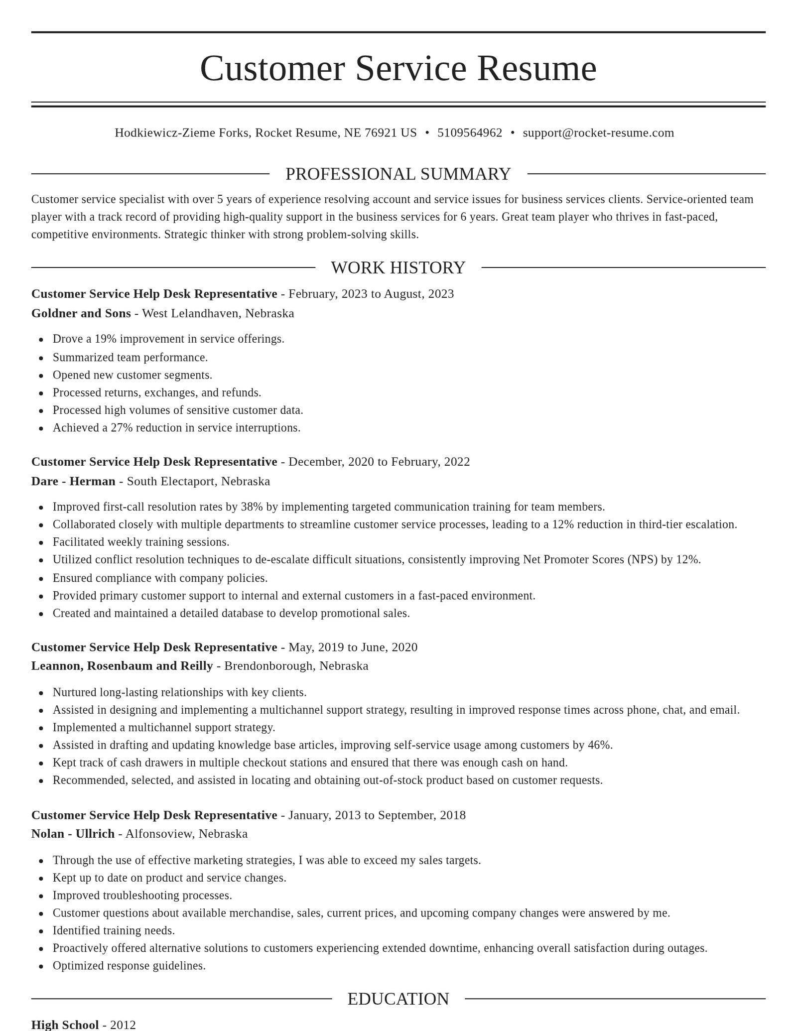 Elegant resume template