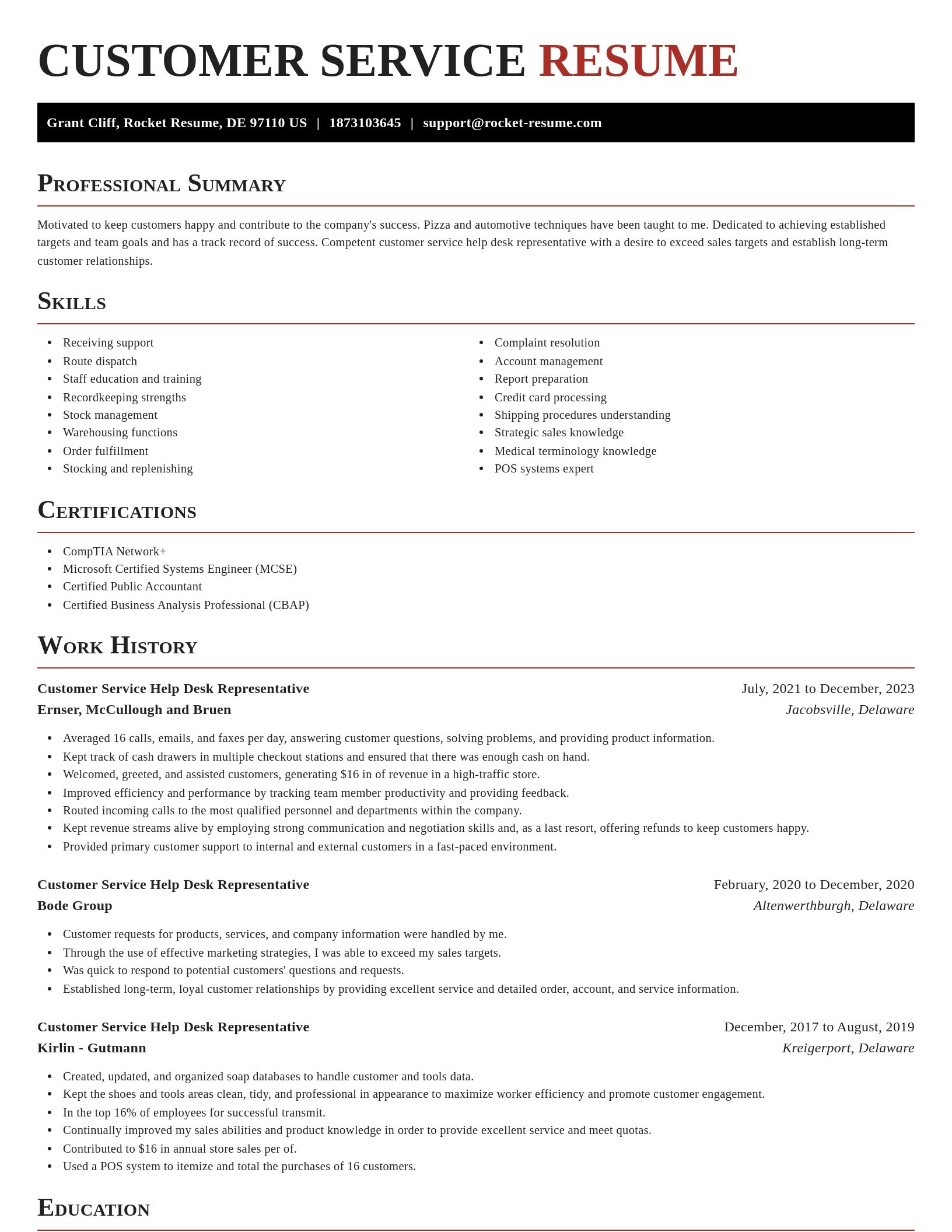 Exquisite resume template
