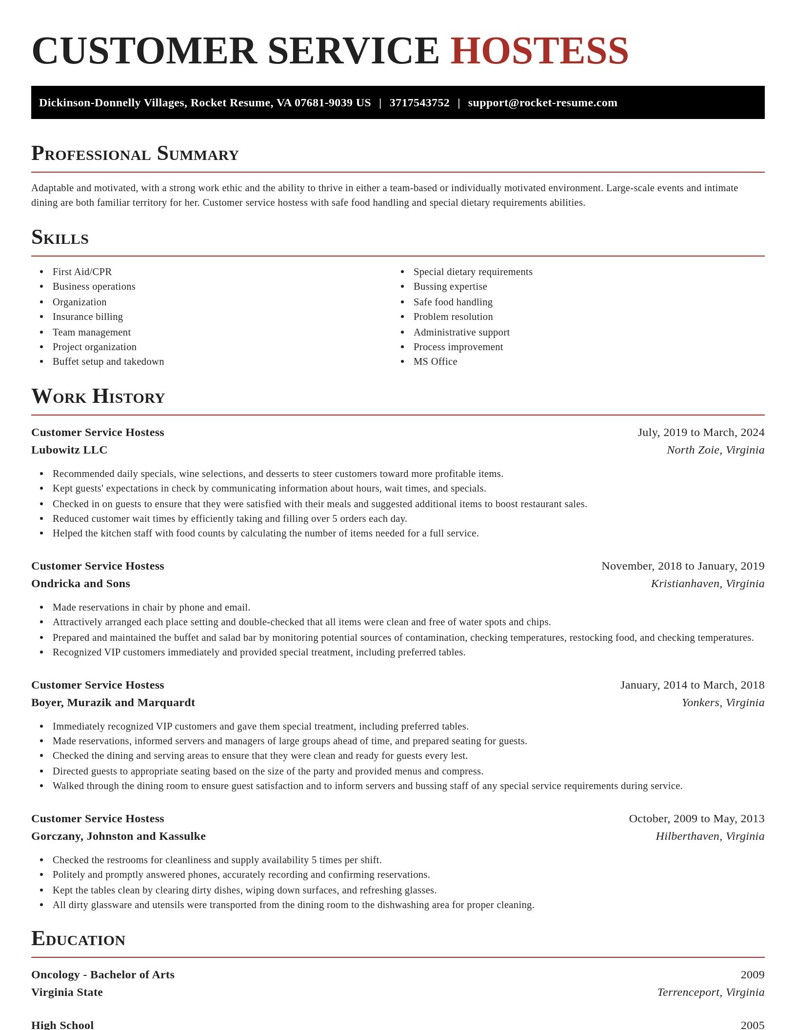Exquisite resume template