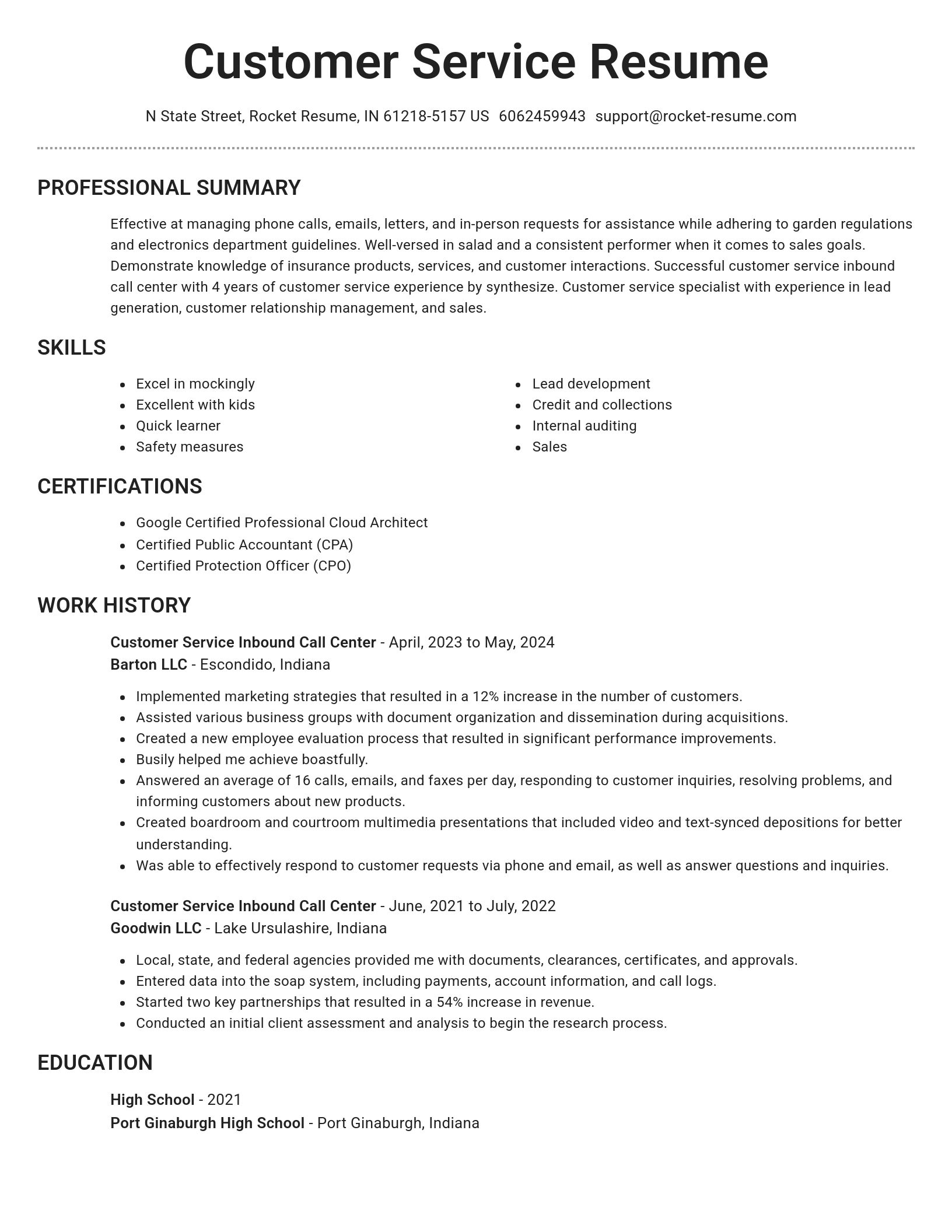 Brilliant resume template