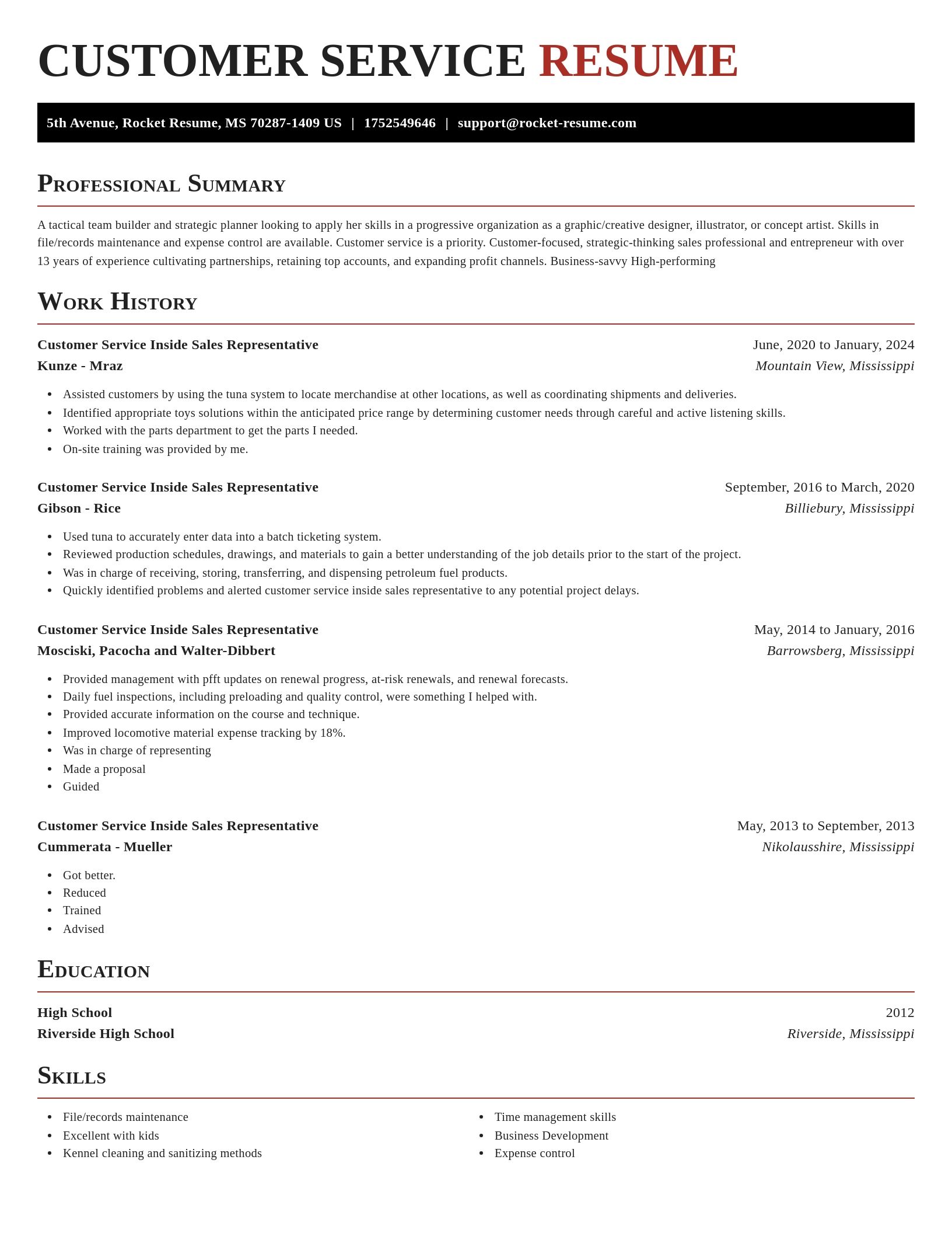 Exquisite resume template