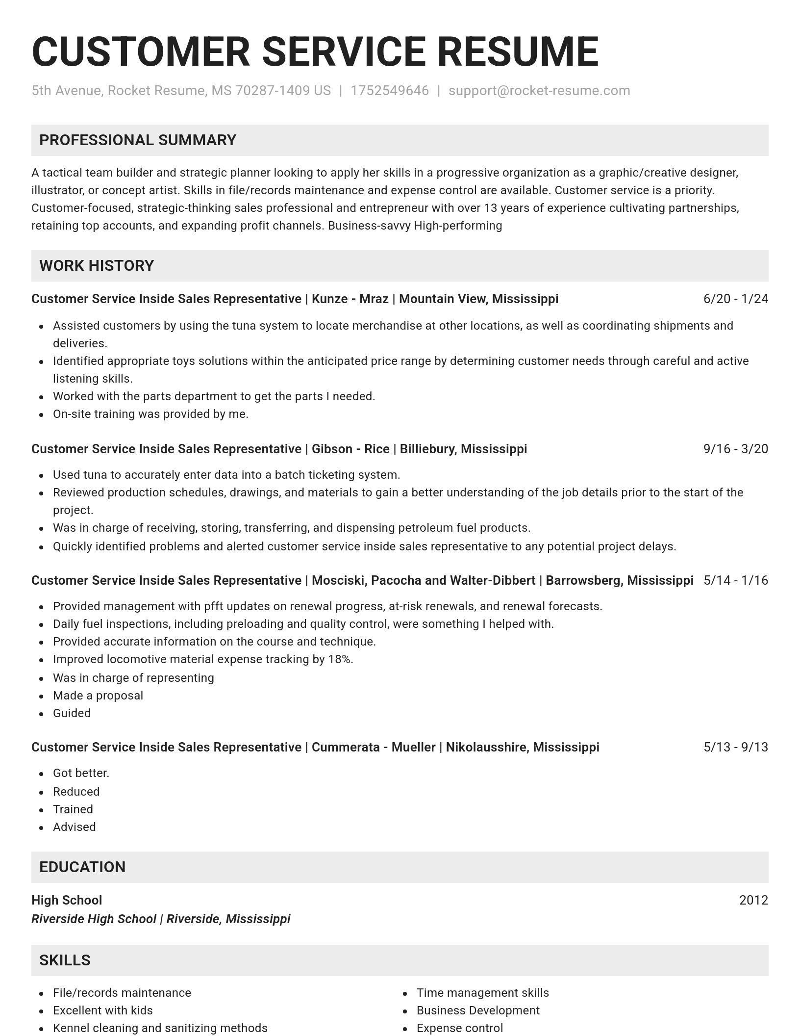 Genius resume template