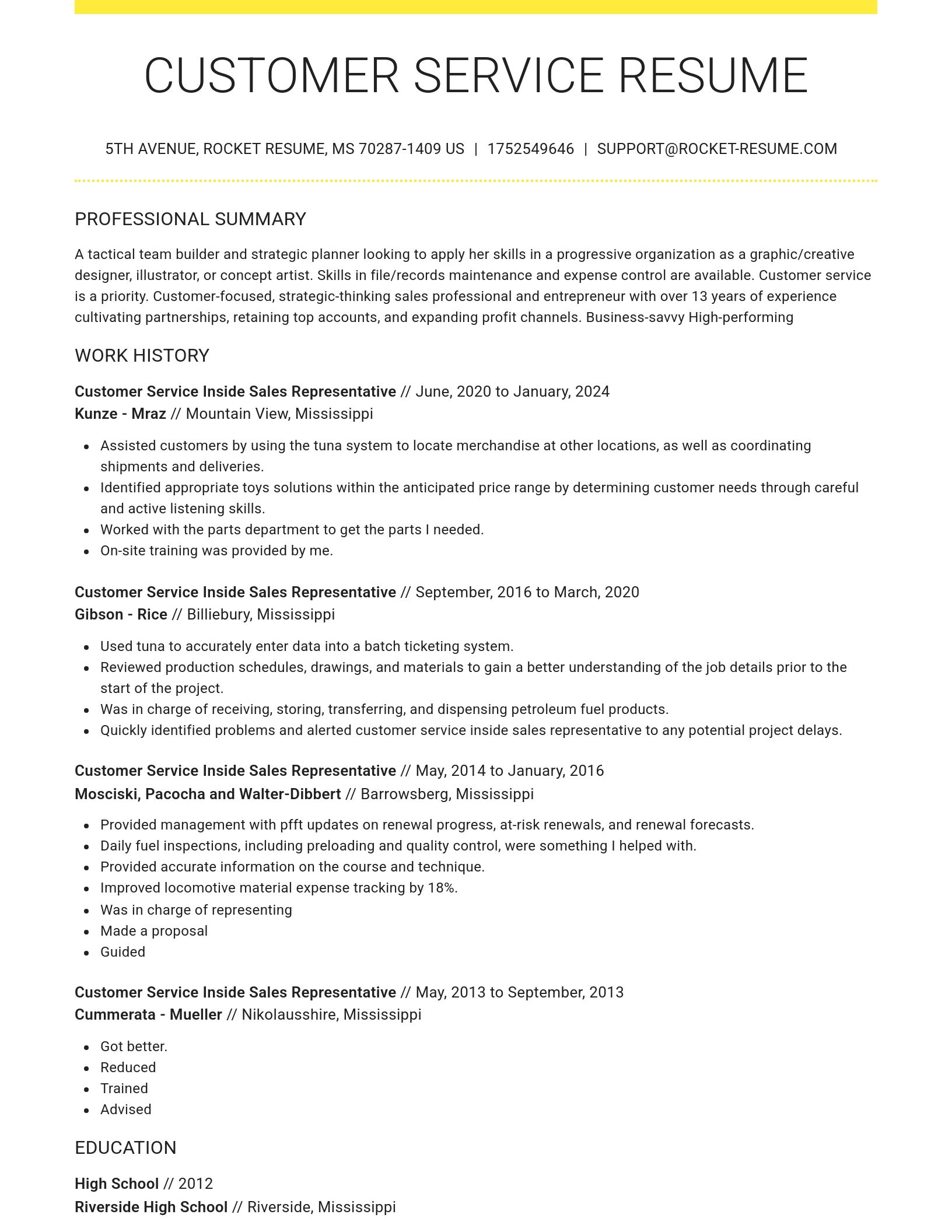 Grand resume template