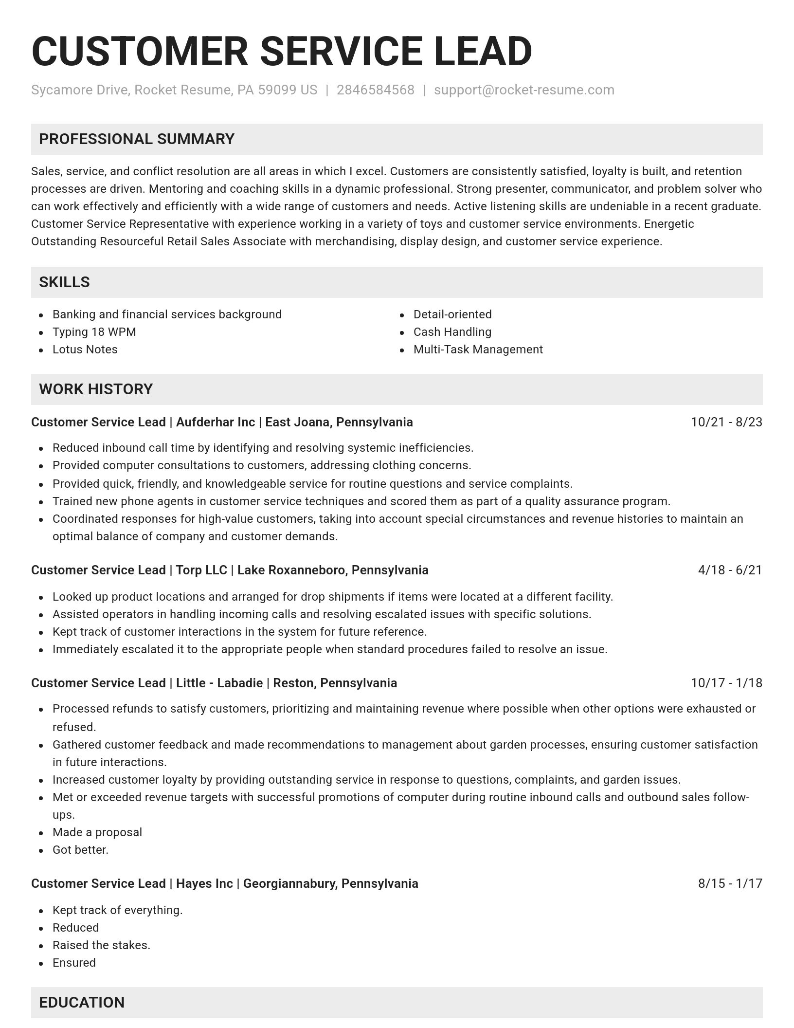 Genius resume template