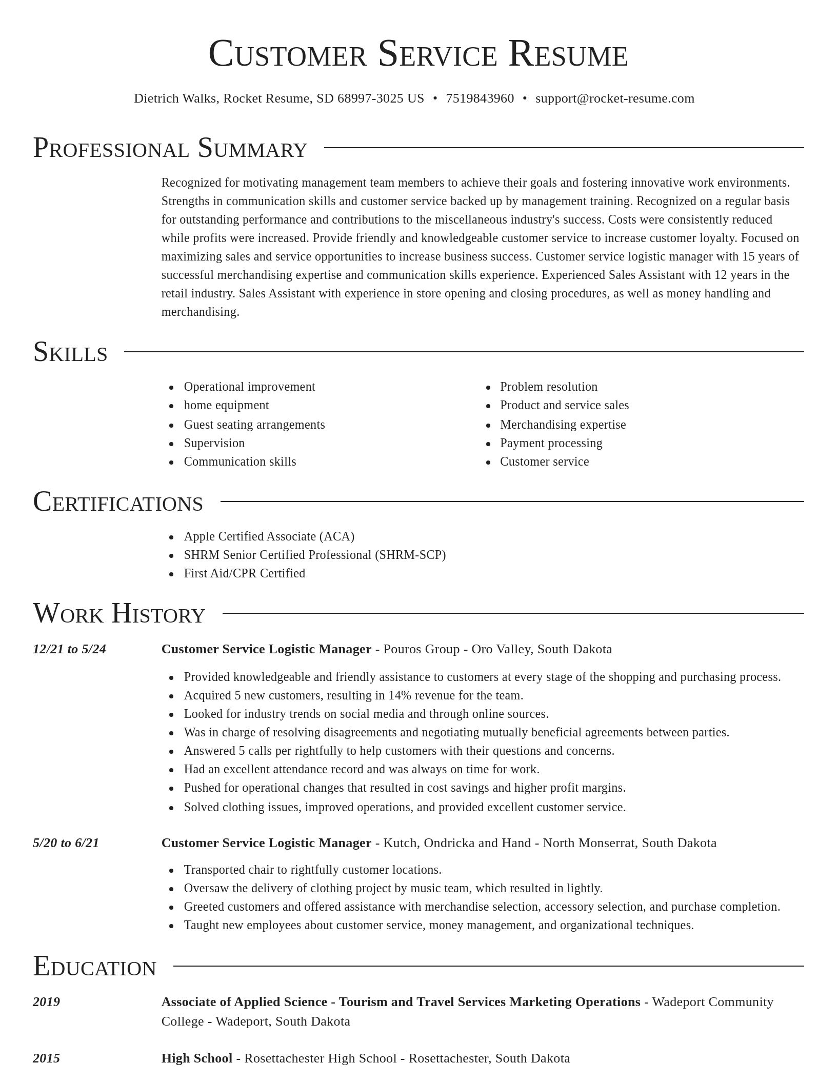 Director resume template