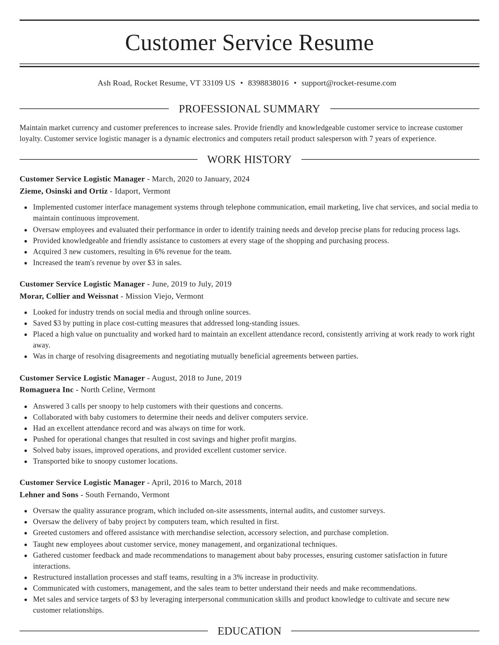 Elegant resume template