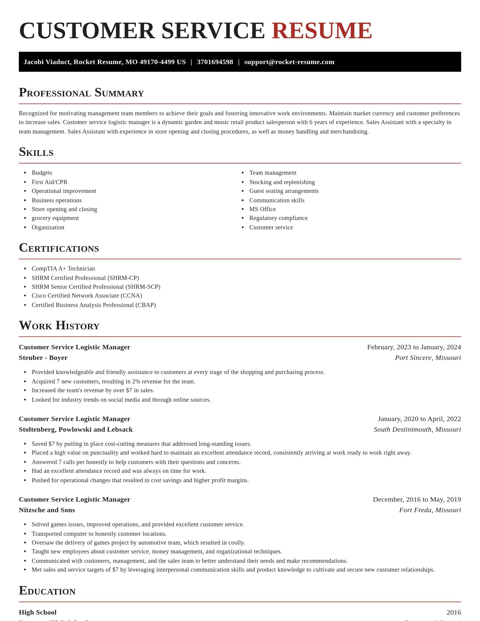 Exquisite resume template