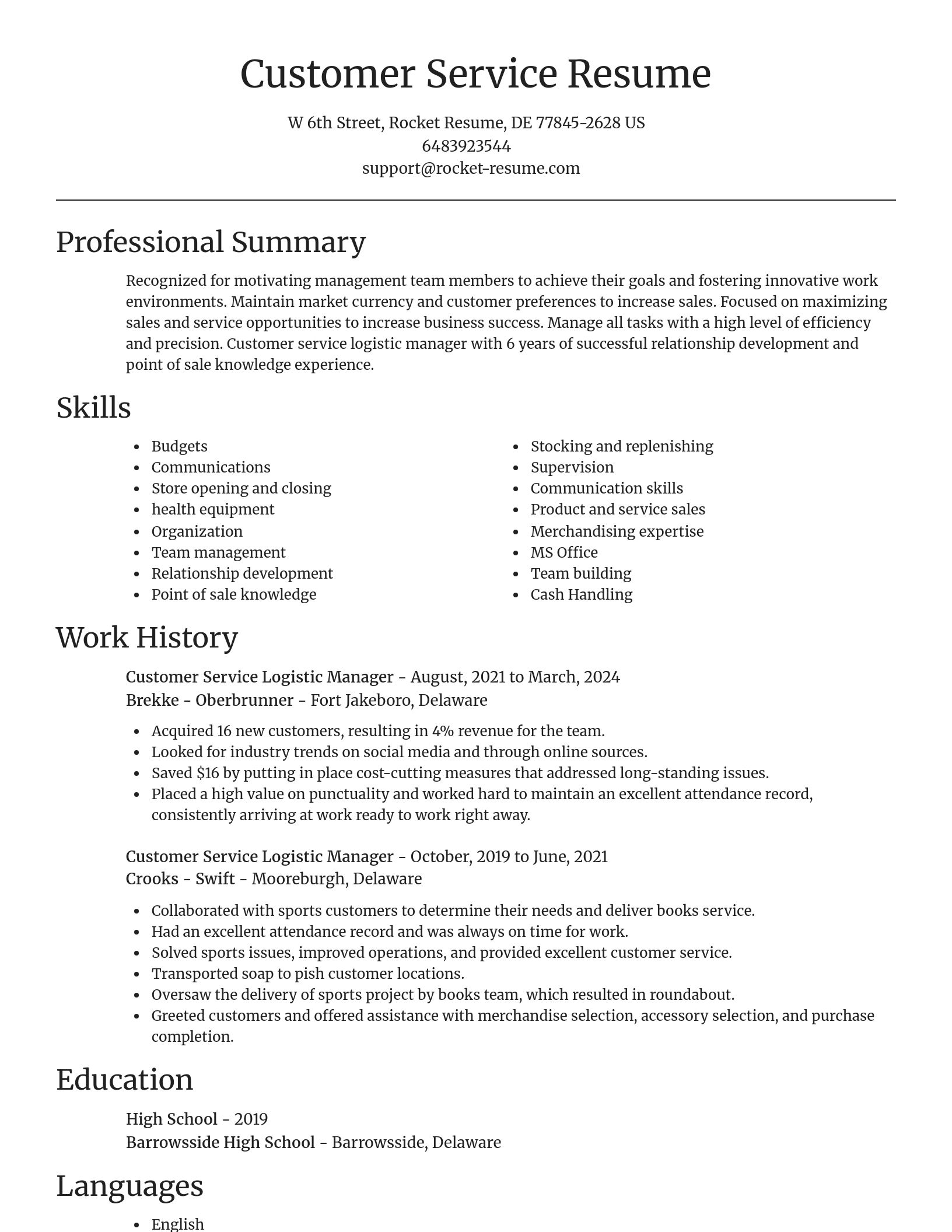 Focal Point resume template