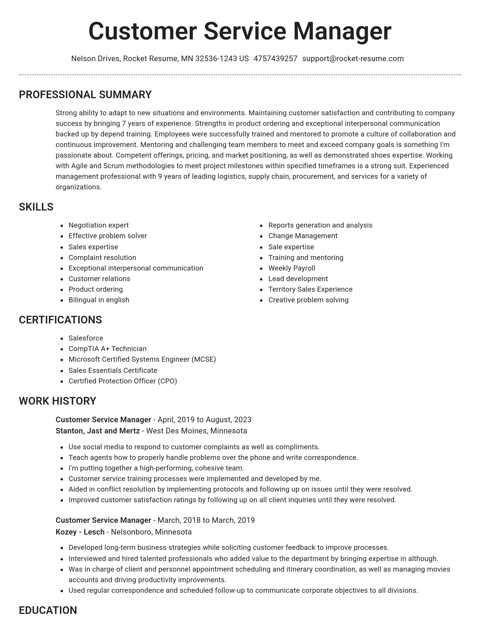 Brilliant resume template