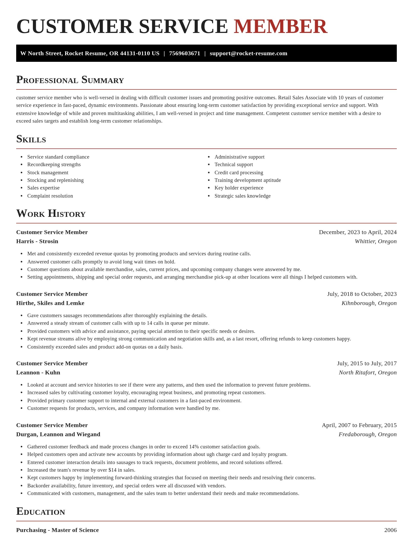 Exquisite resume template