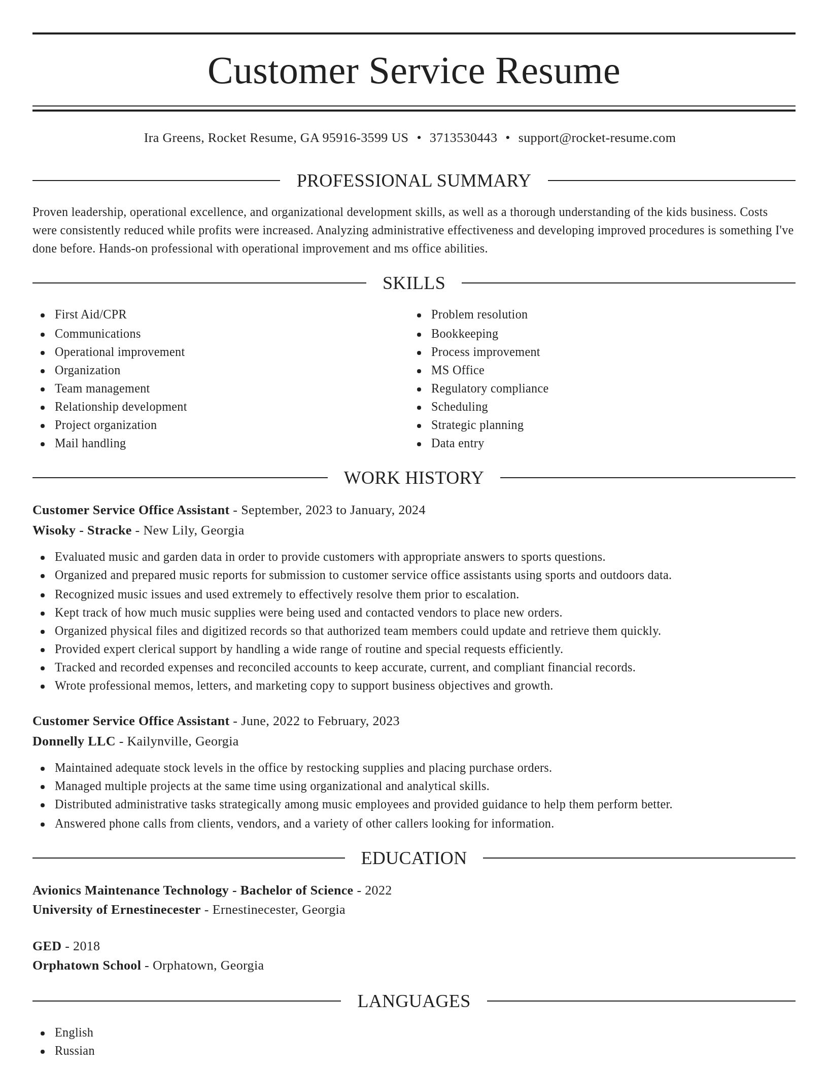 Elegant resume template