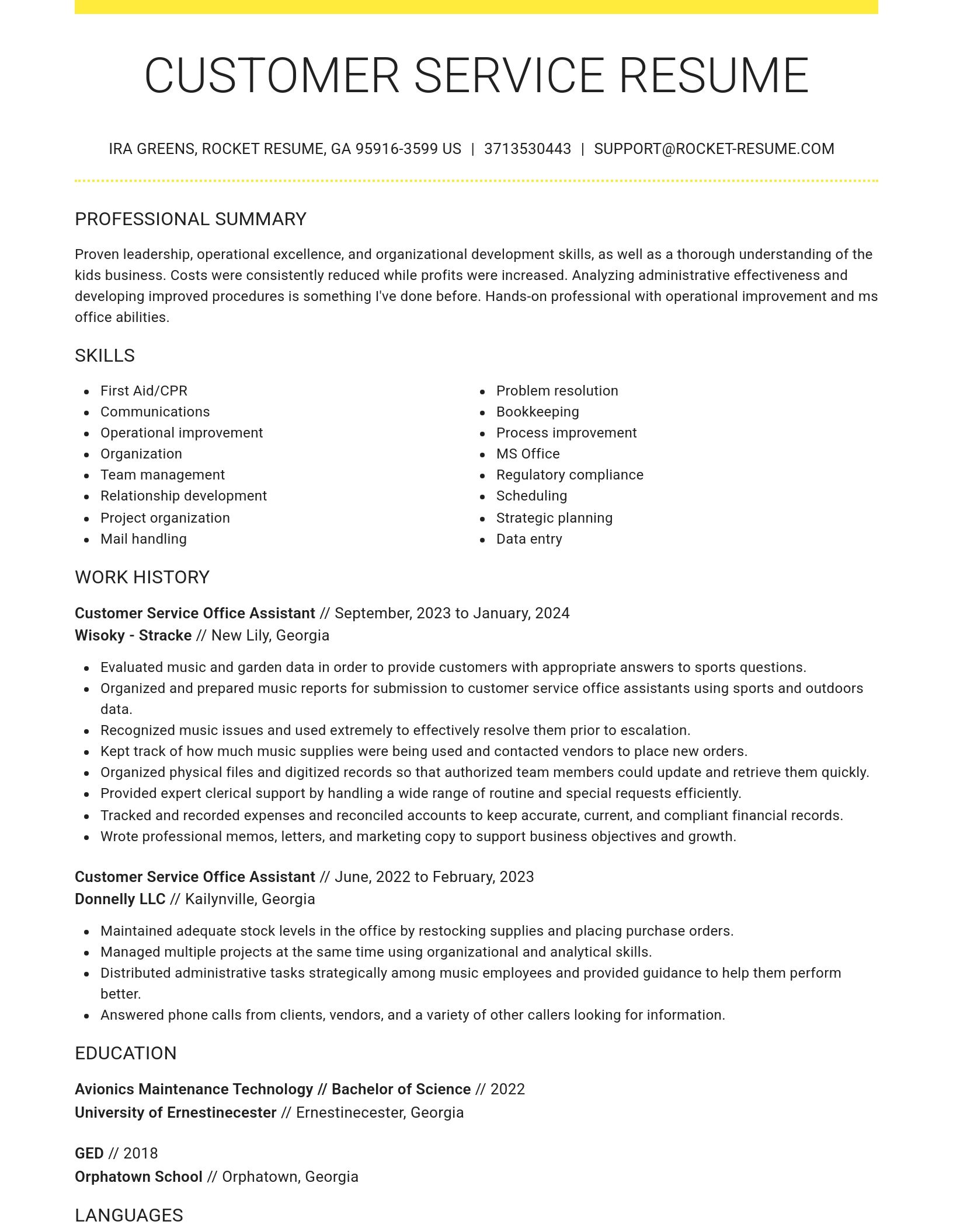 Grand resume template