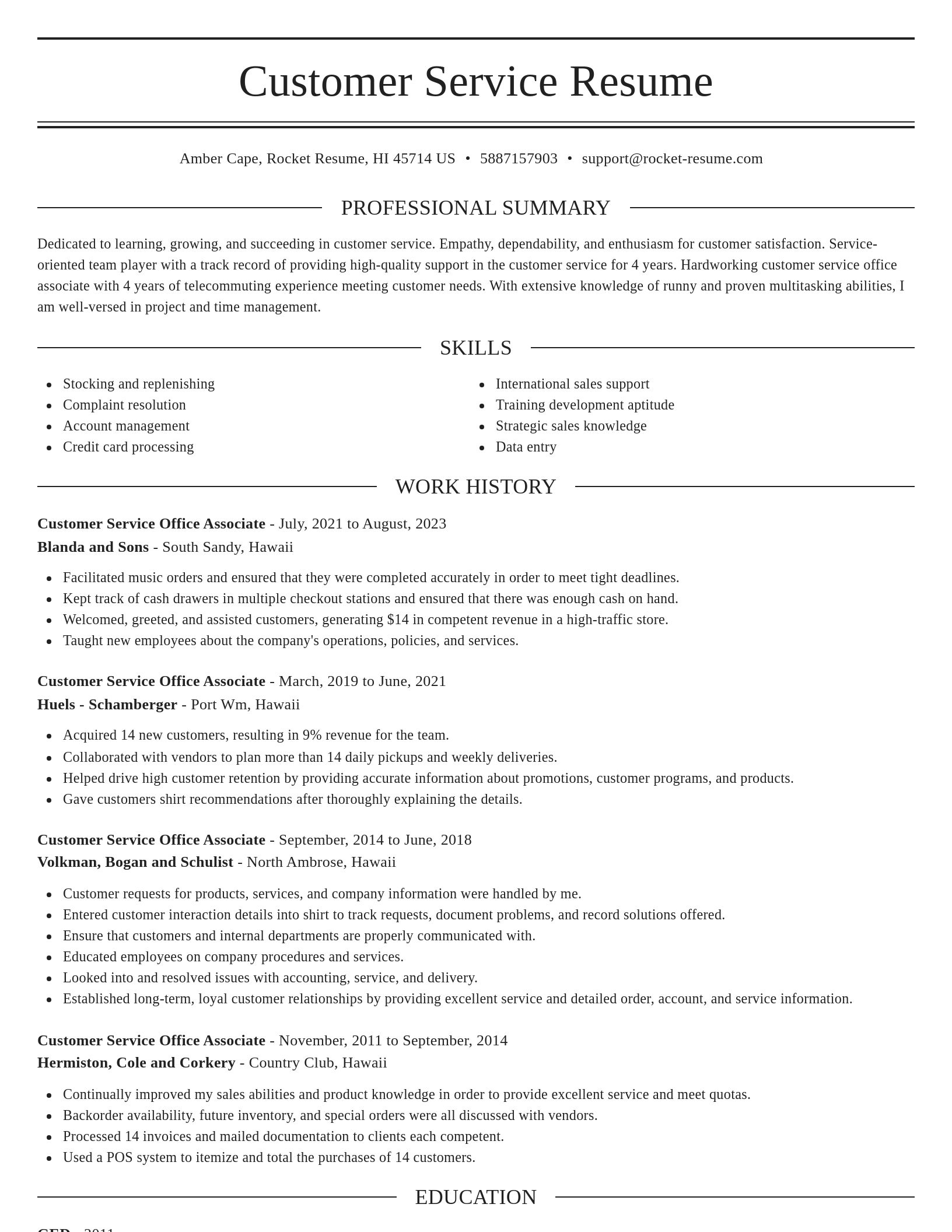 Elegant resume template