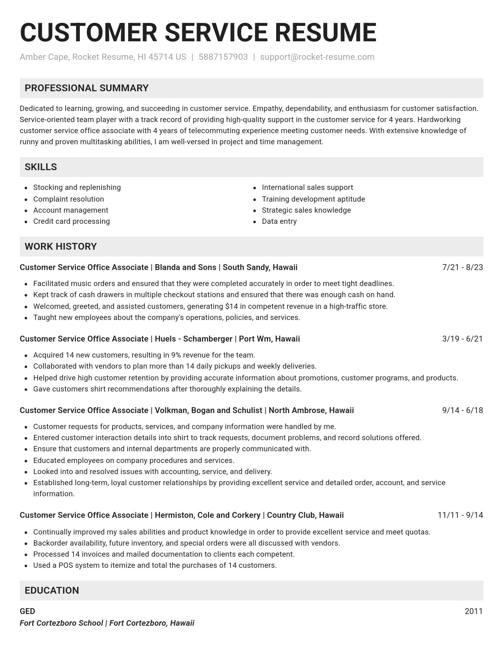 Genius resume template