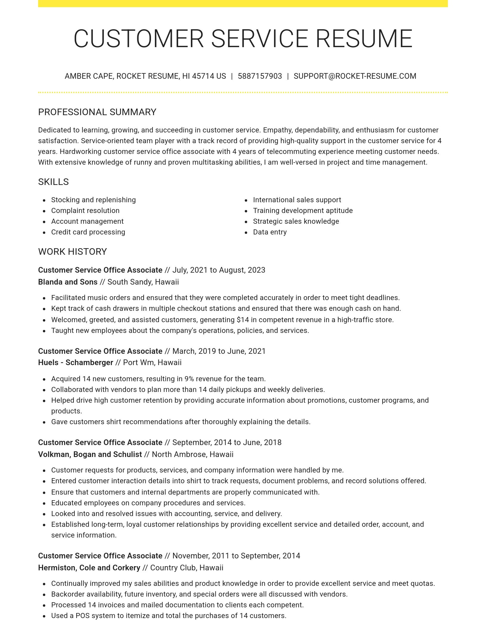 Grand resume template