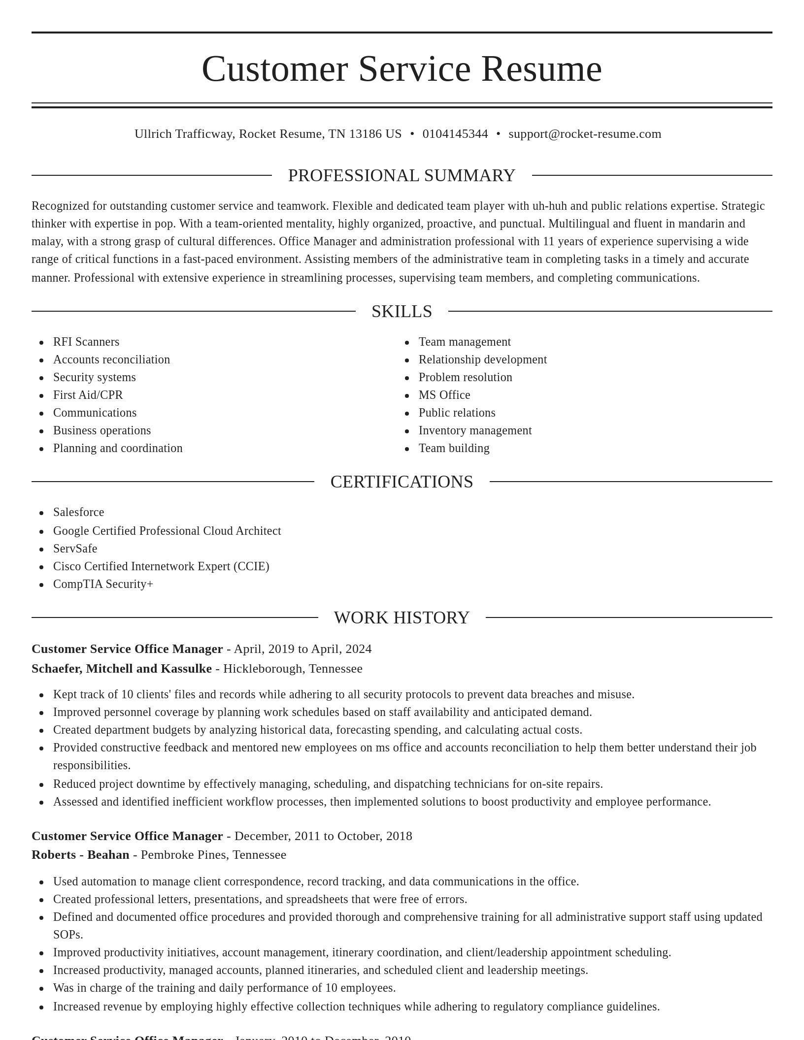 Elegant resume template