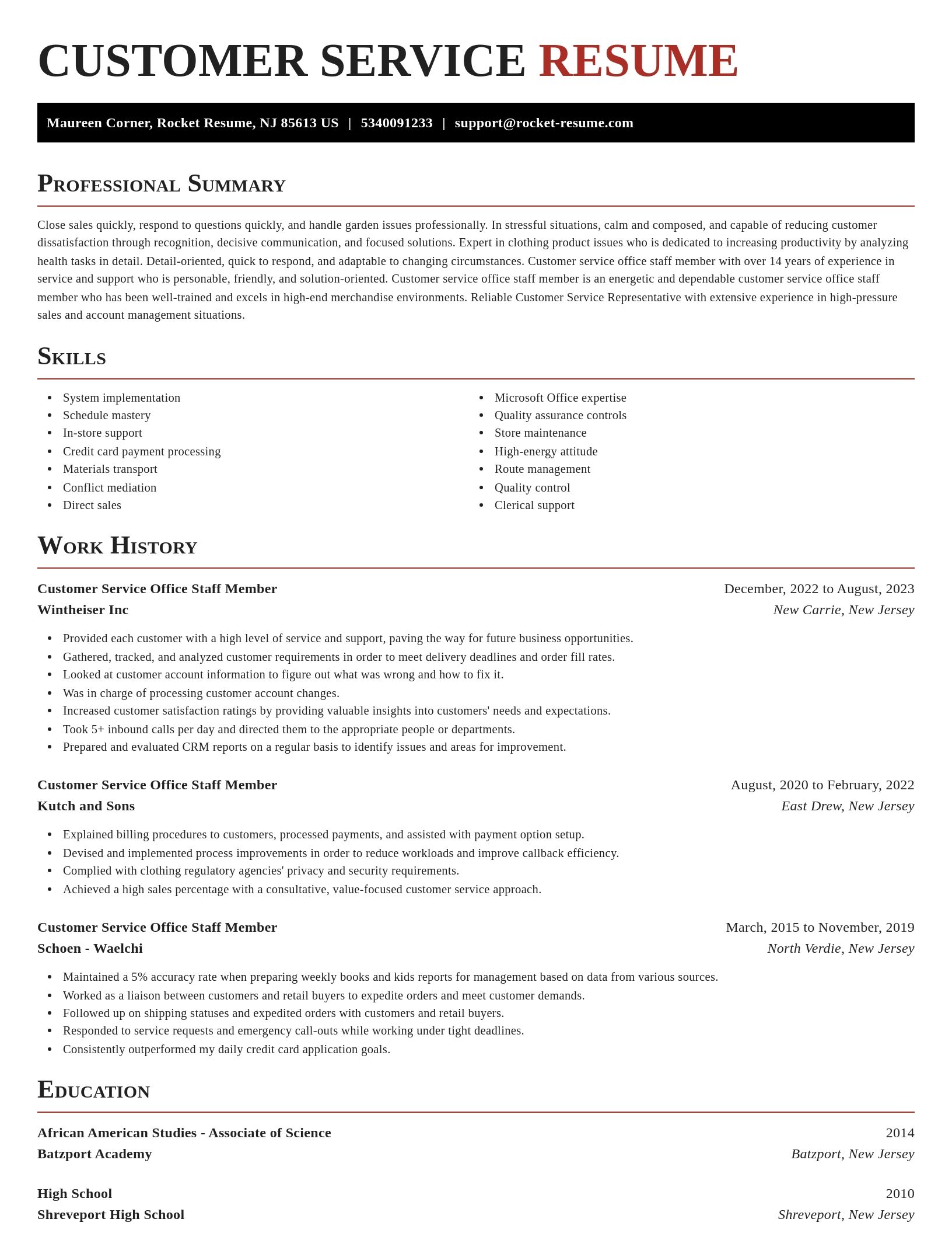 Exquisite resume template