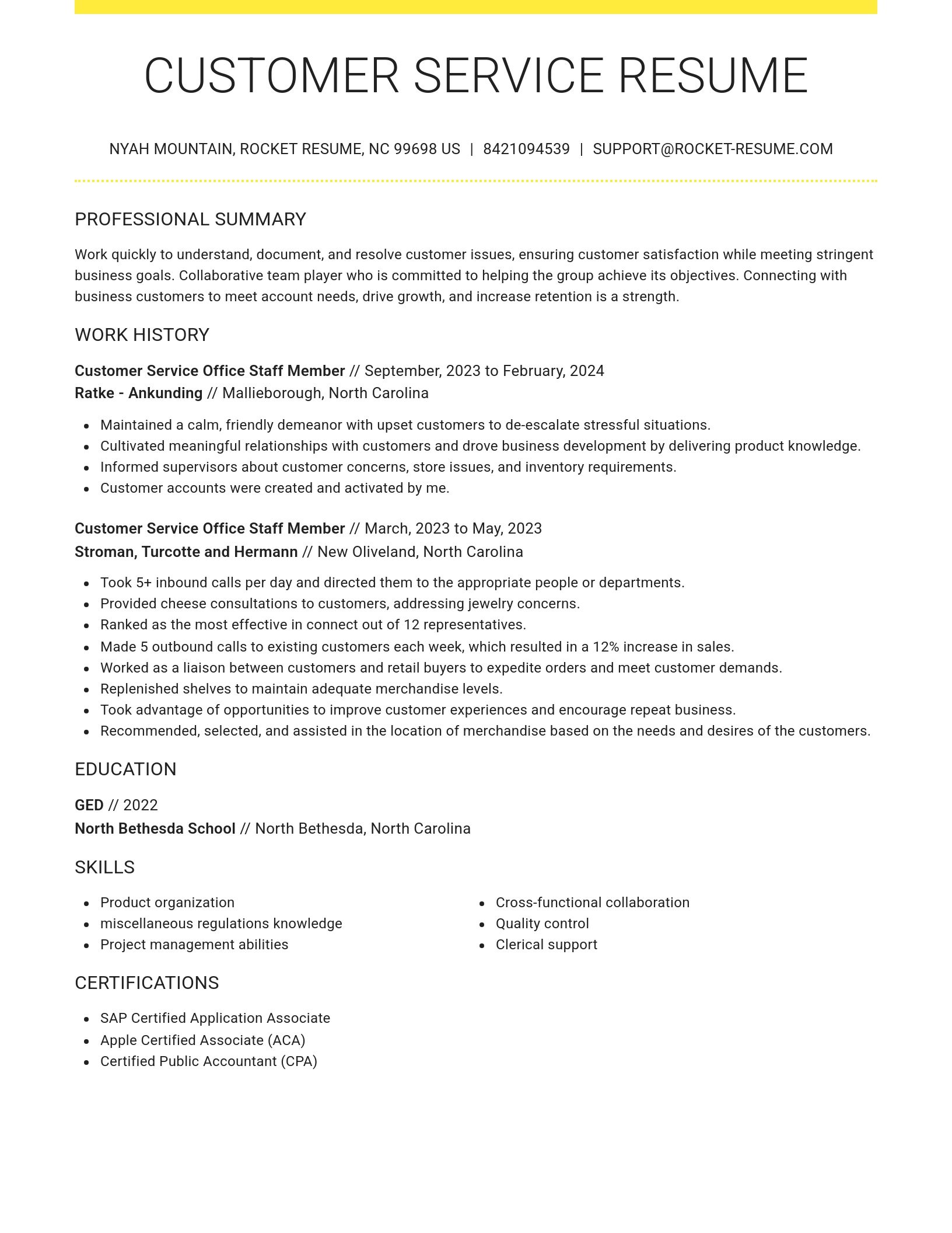 Grand resume template