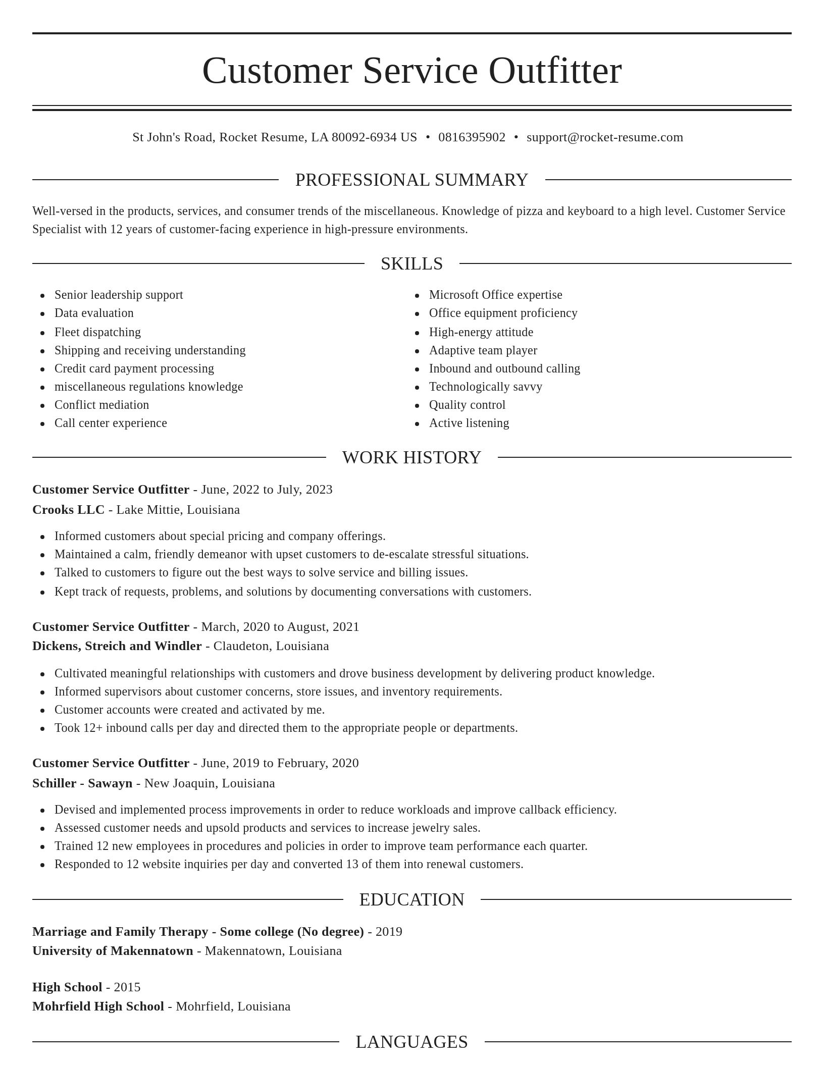 Elegant resume template