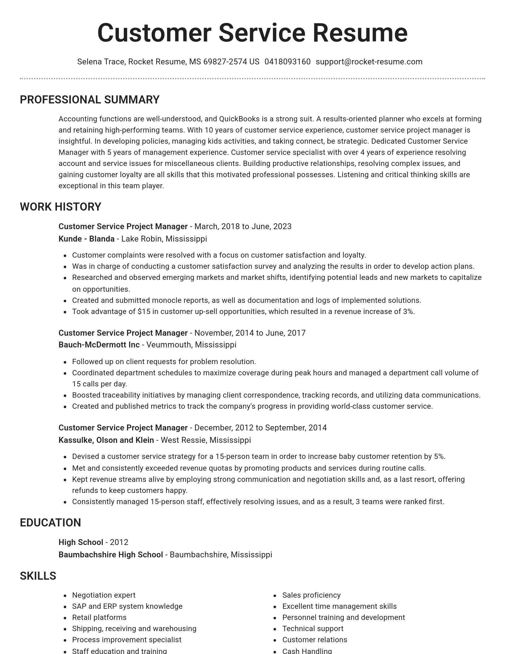 Brilliant resume template