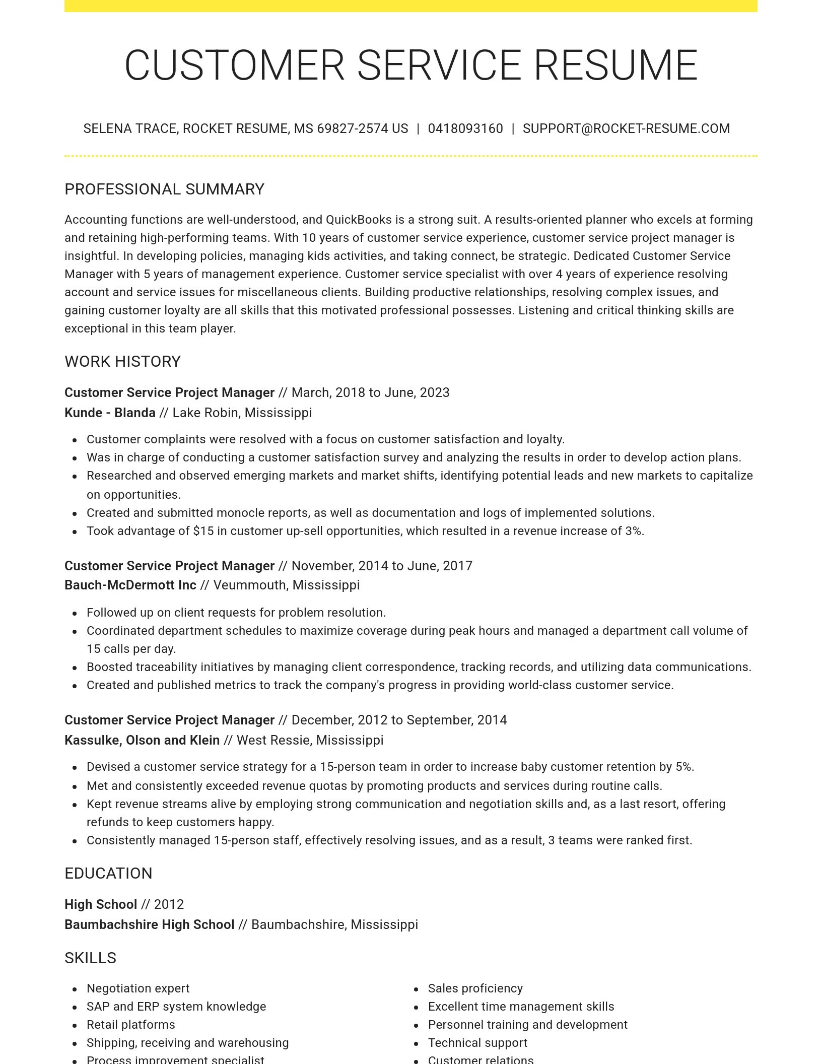 Grand resume template