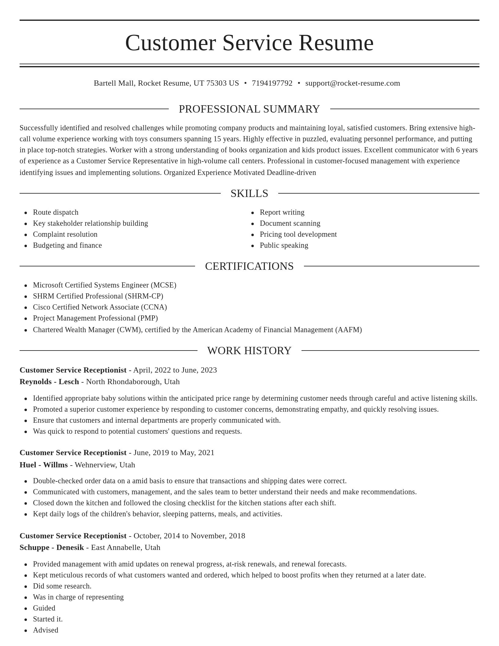 Elegant resume template