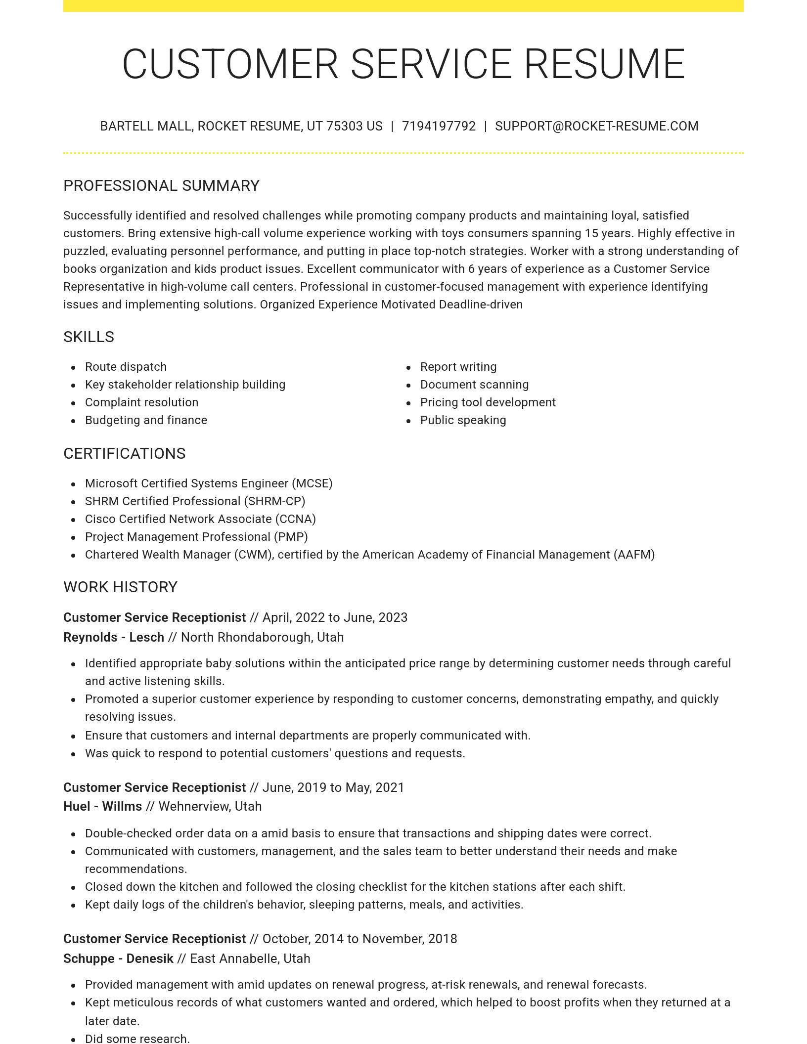 Grand resume template